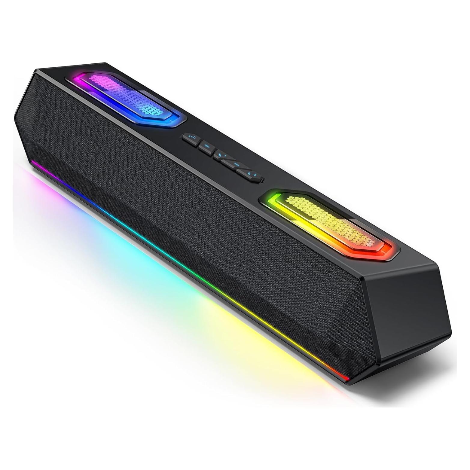 Barra de Sonido Inalámbrica Deeyaple 40W con Bluetooth 5.3 y RGB