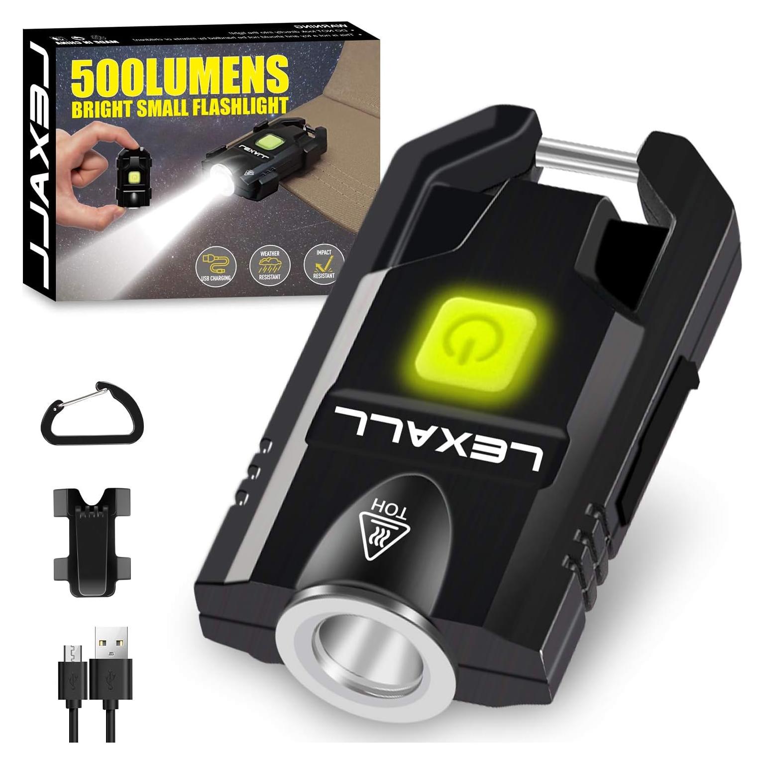 Linterna LED de Llavero Lexall DTKL-101 500 Lúmenes Recargable