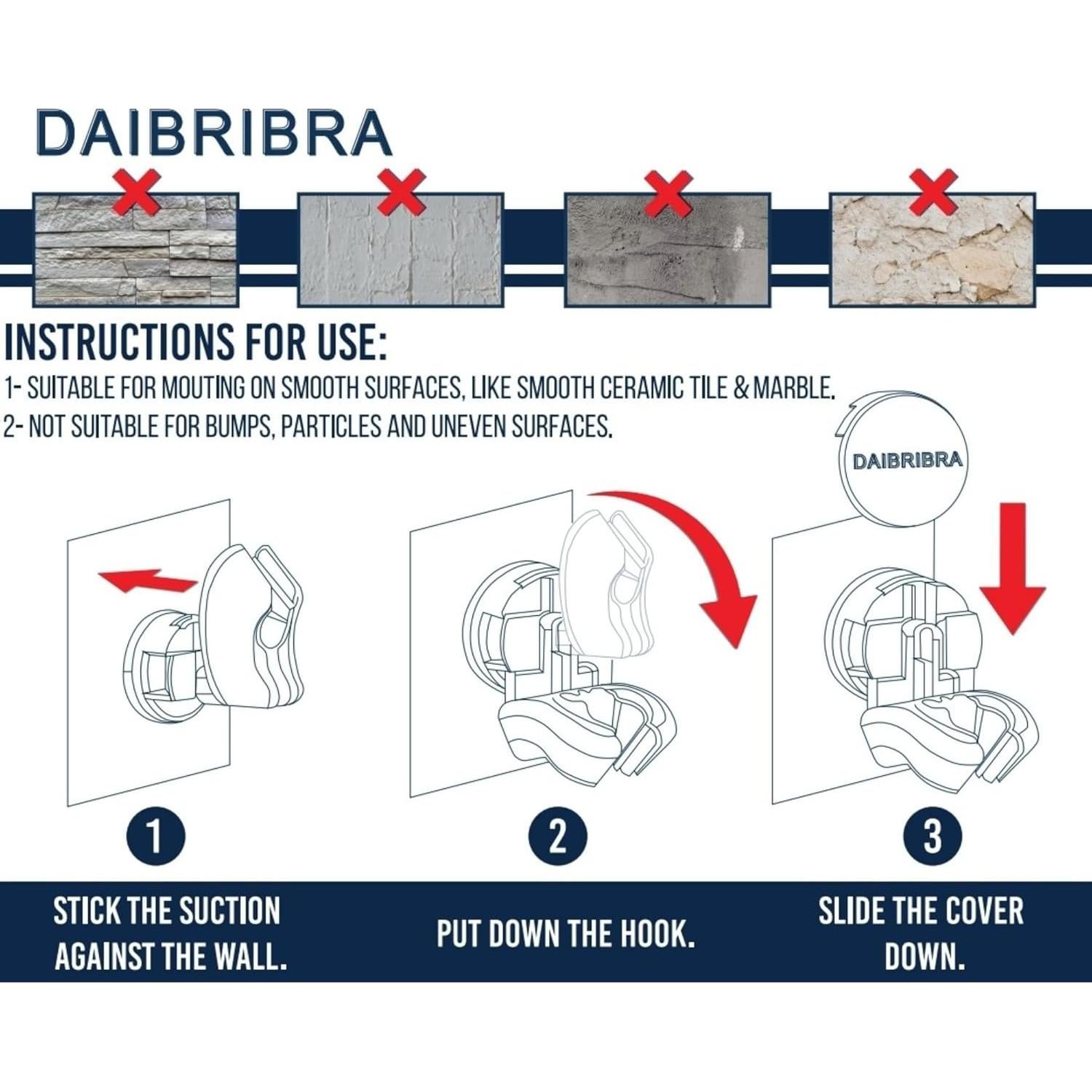 Soporte de Ducha de Mano DAIBRIBRA con Ventosa Ajustable