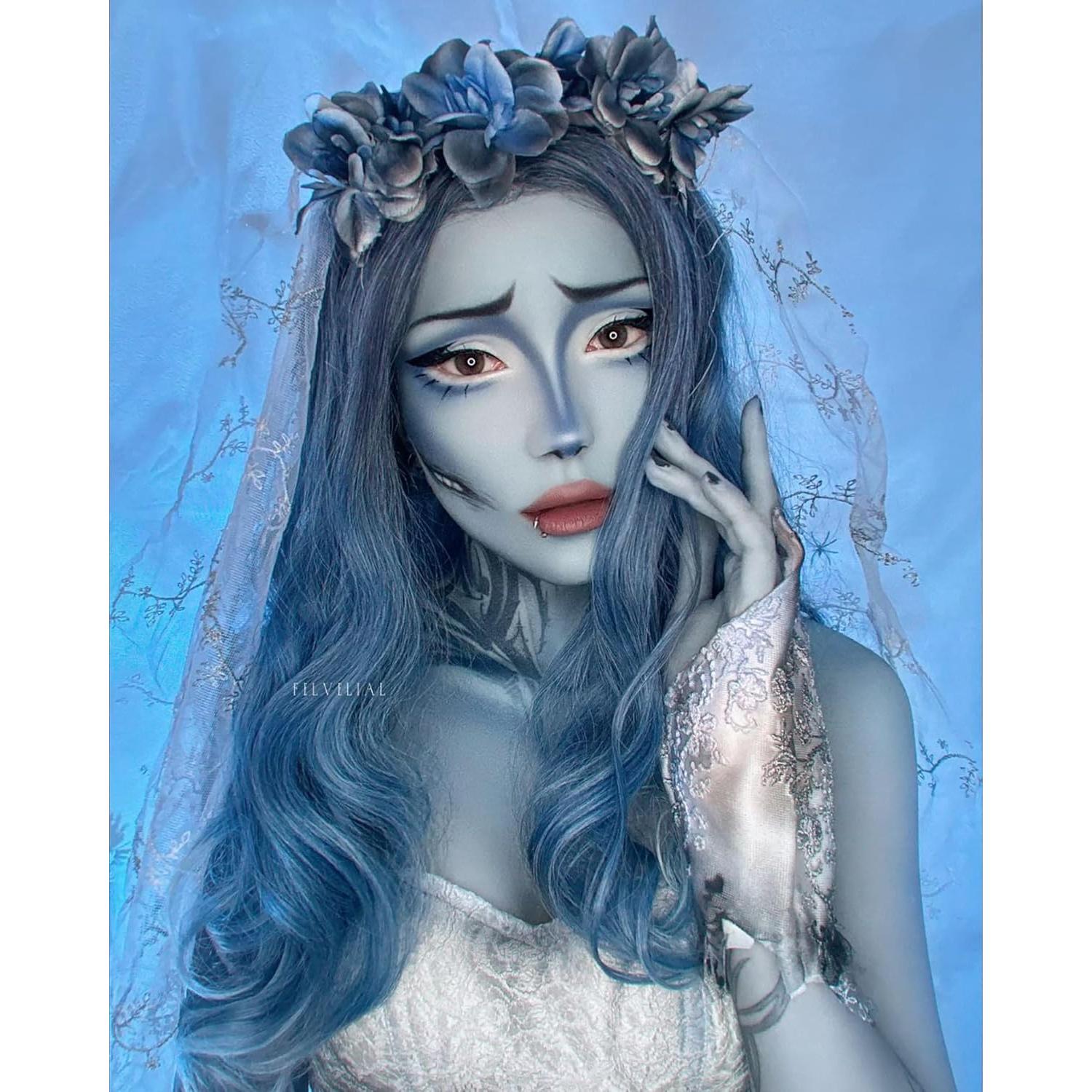 Pintura Facial Azul Claro Honlley 12.19x2.21cm Hipoalergénica