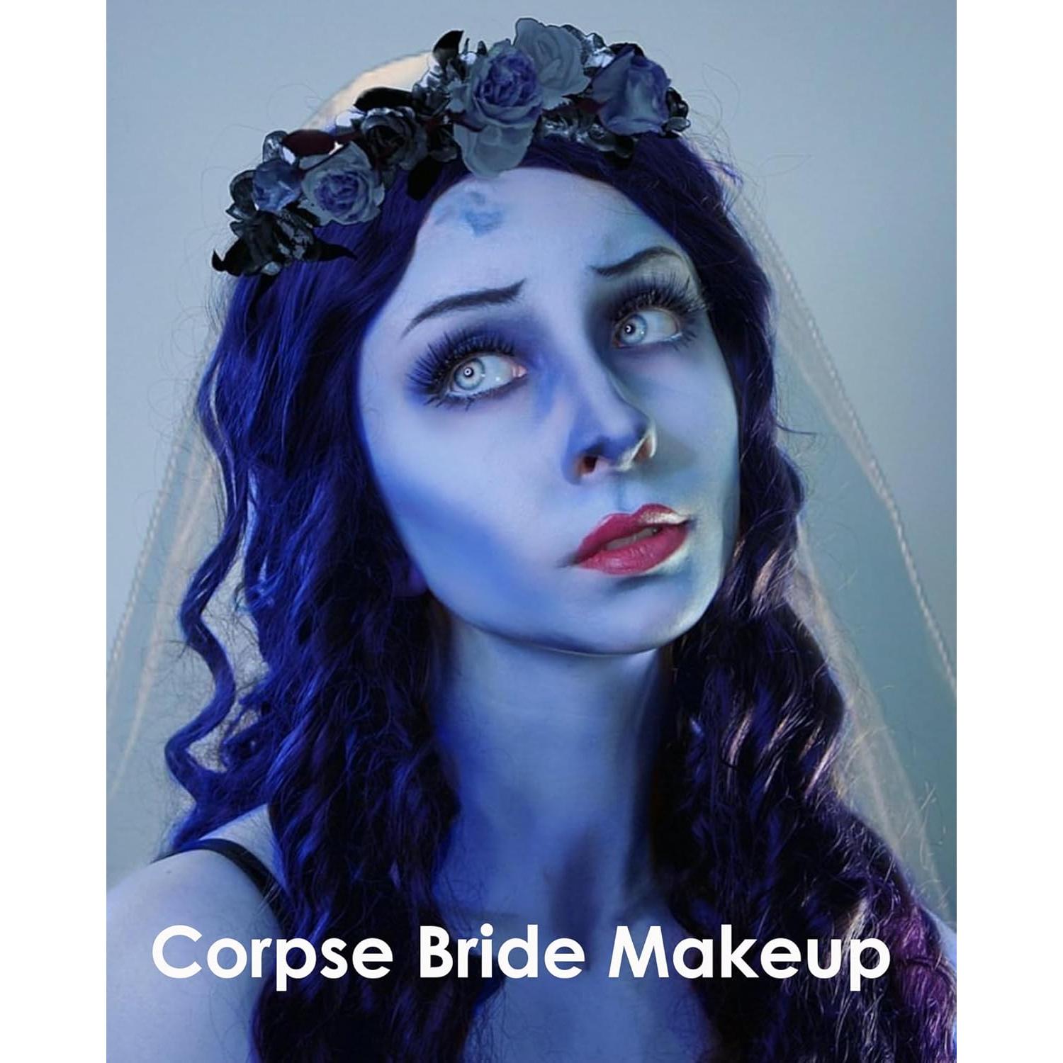 Pintura Facial Azul Claro Honlley 12.19x2.21cm Hipoalergénica