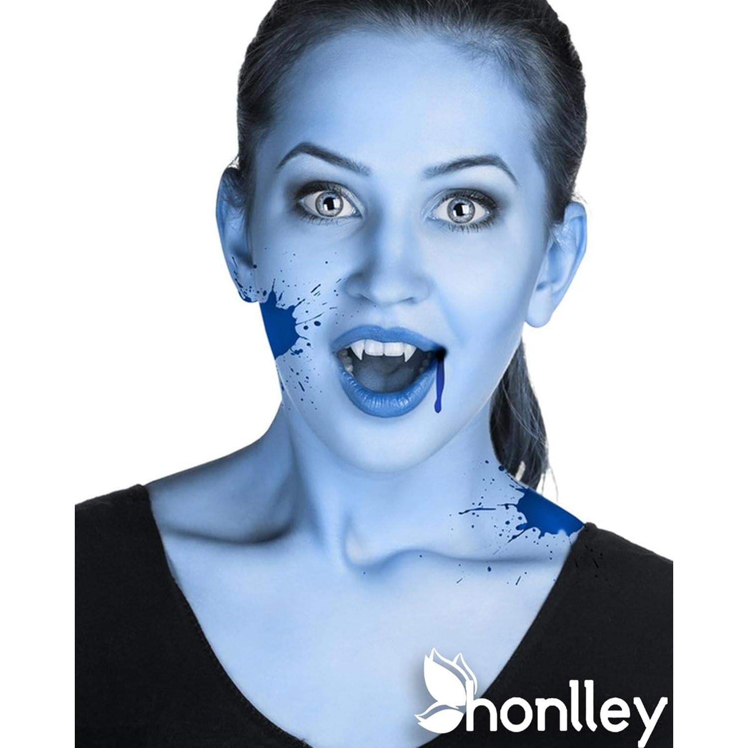 Pintura Facial Azul Claro Honlley 12.19x2.21cm Hipoalergénica