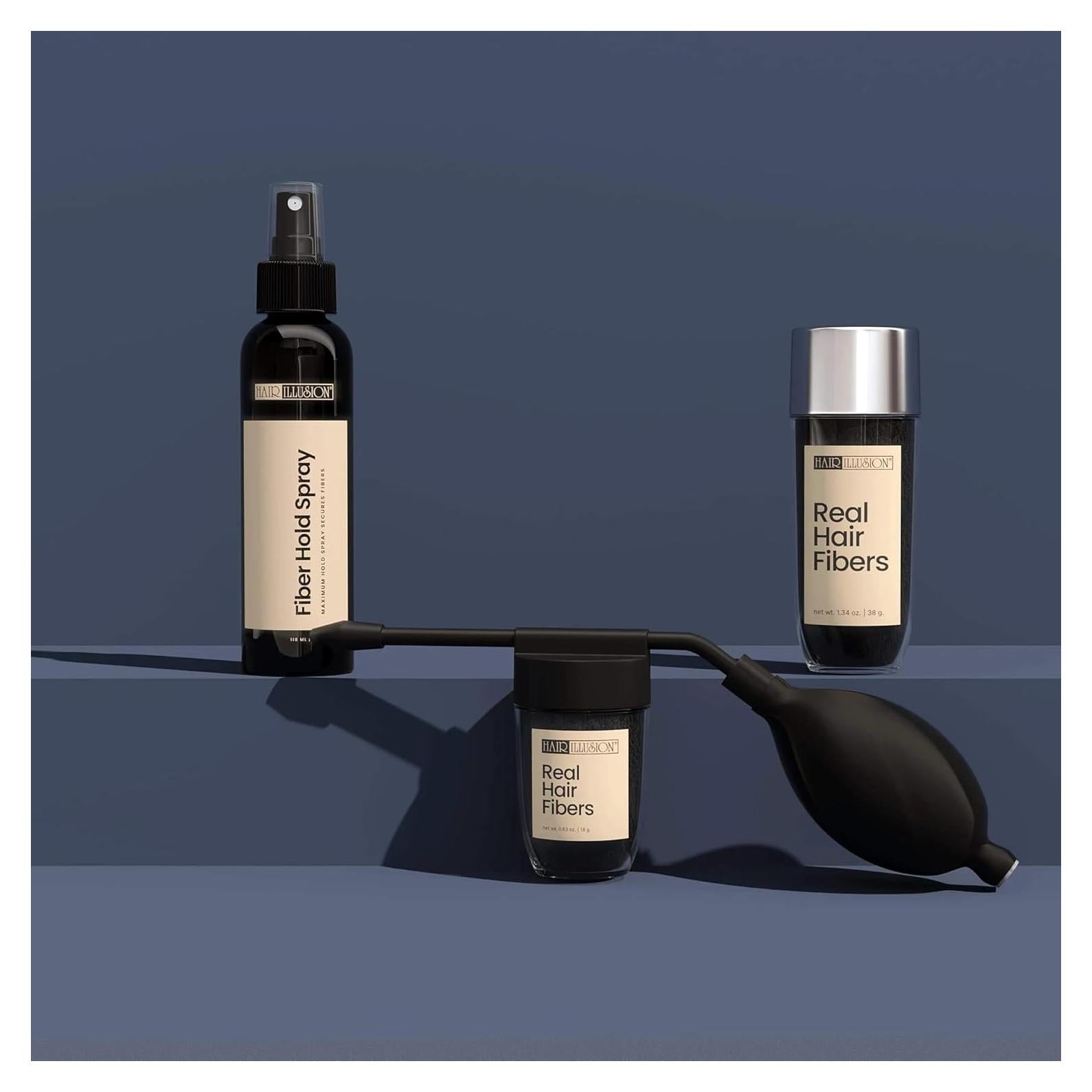 Kit Ilusión Capilar HAIR ILLUSION - Spray Fijador y 38g Fibras