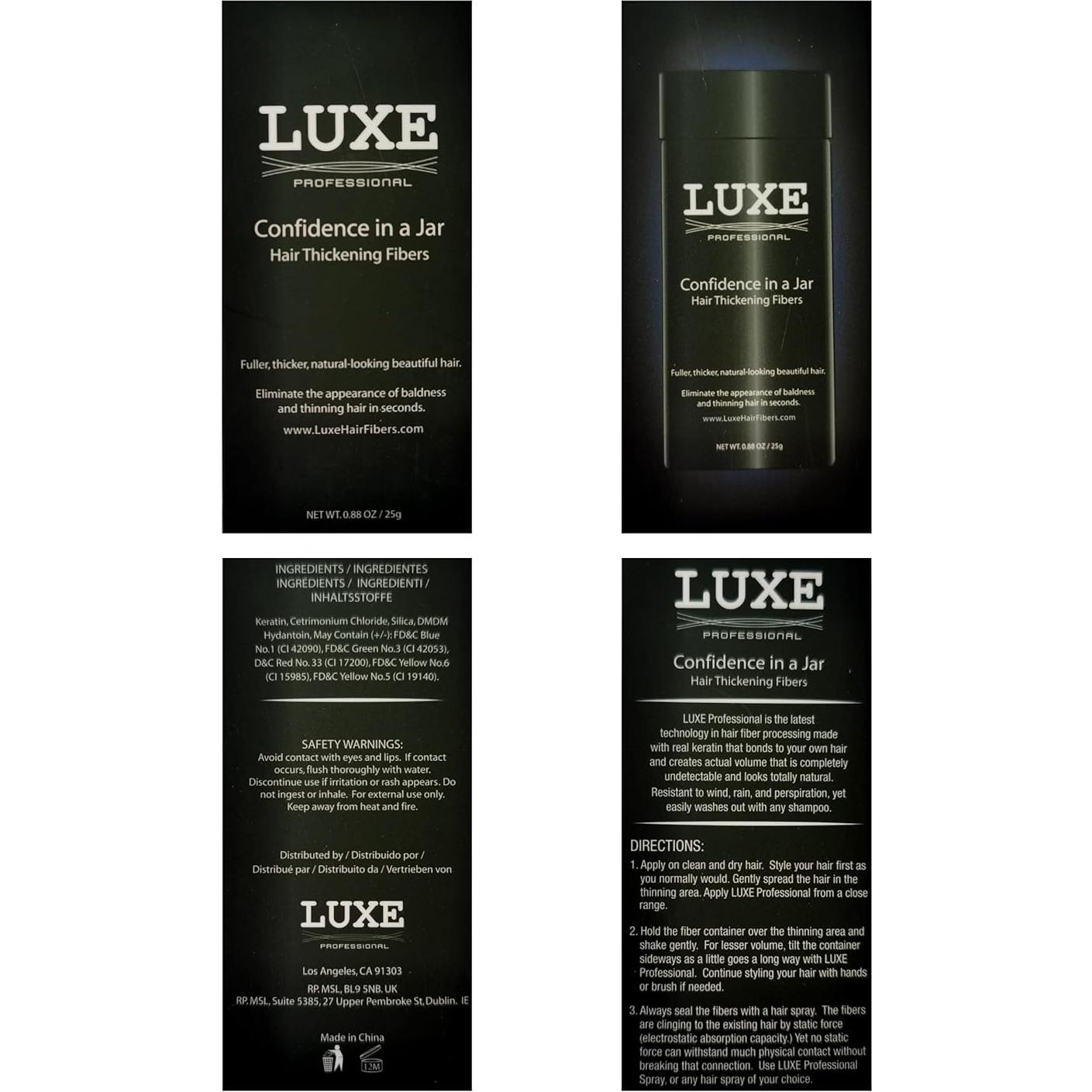 Fibras Engrosadoras para Cabello LUXE 25g Color Negro