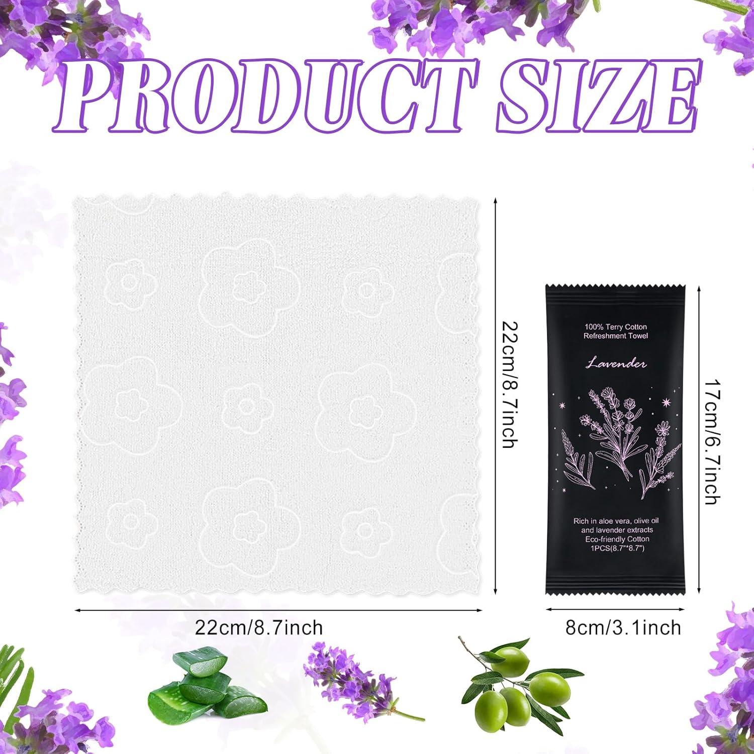 Toallitas Húmedas de Algodón Lavanda Twoworld 50 Unidades