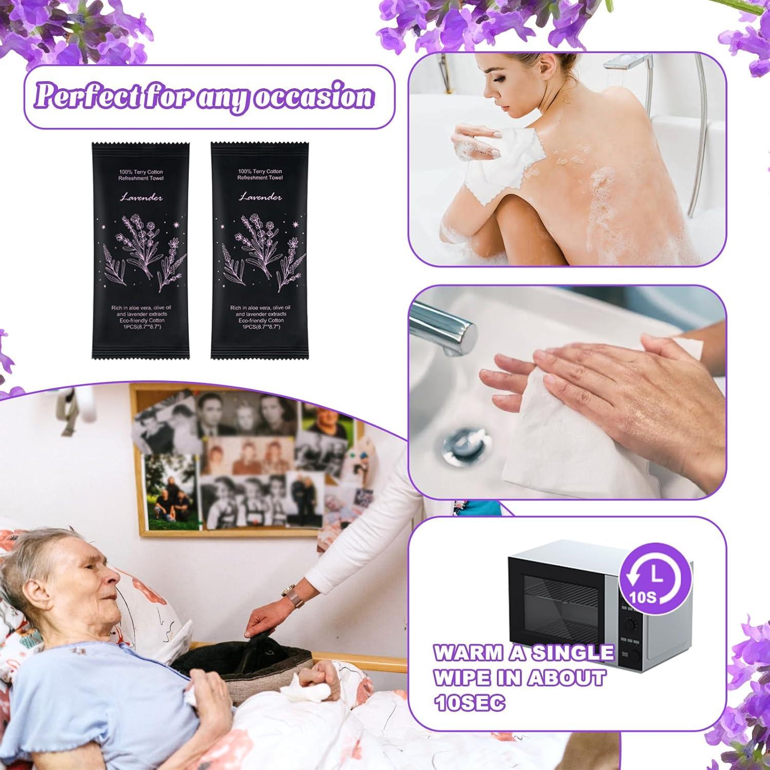 Toallitas Húmedas de Algodón Lavanda Twoworld 50 Unidades