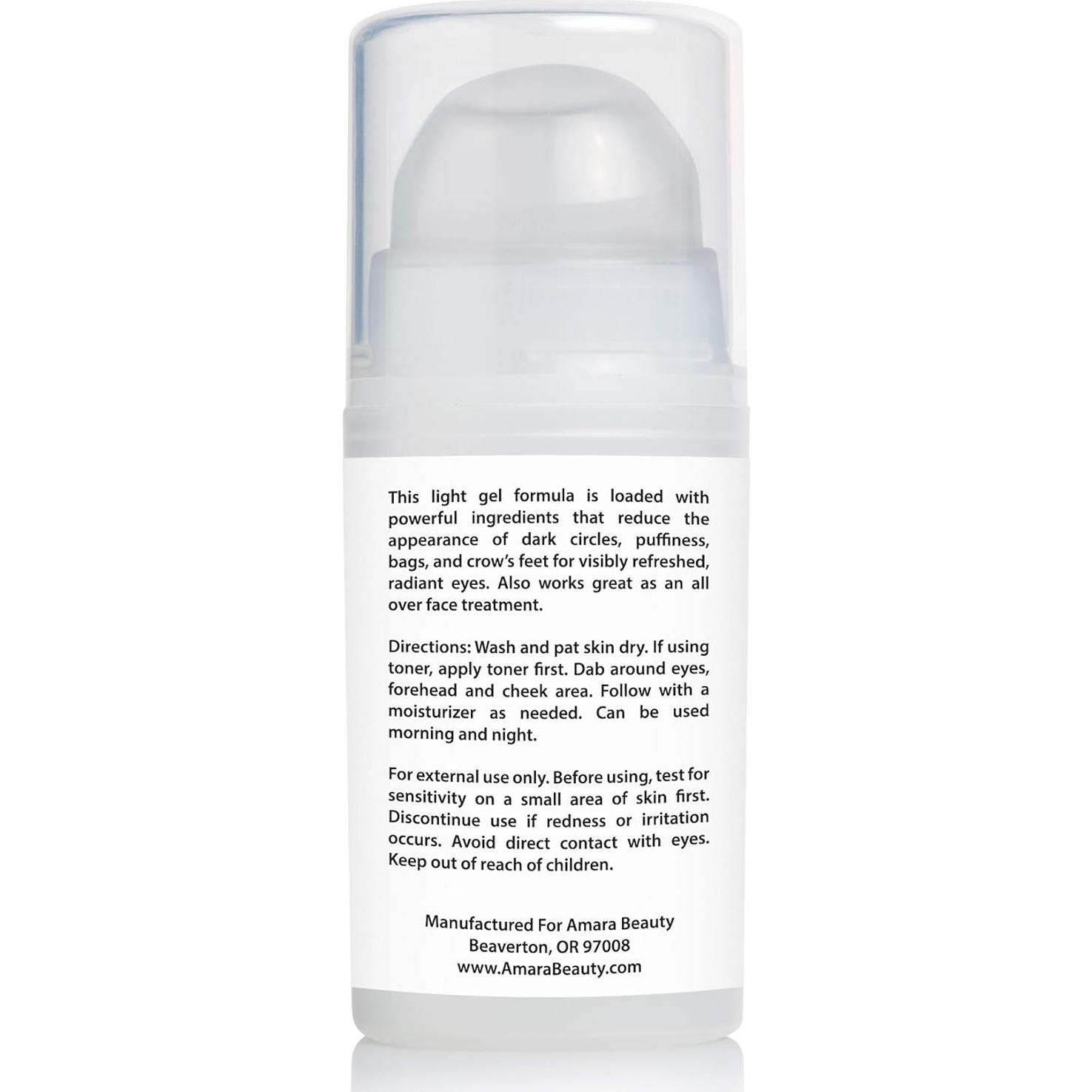 Gel para Ojos Amara Beauty 15 ml - Antienvejecimiento y Hidratante