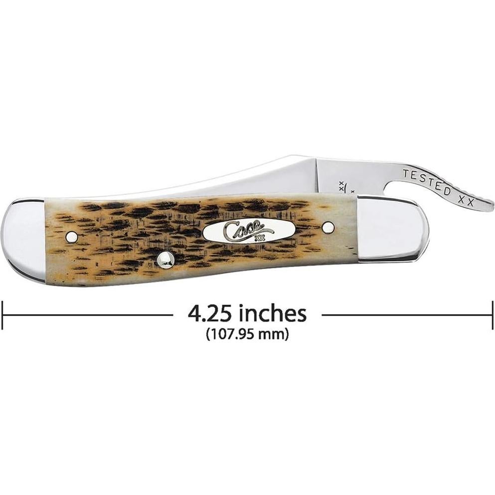 Cuchillo de bolsillo Case 260 Amber Bone Plegable 10.8 cm
