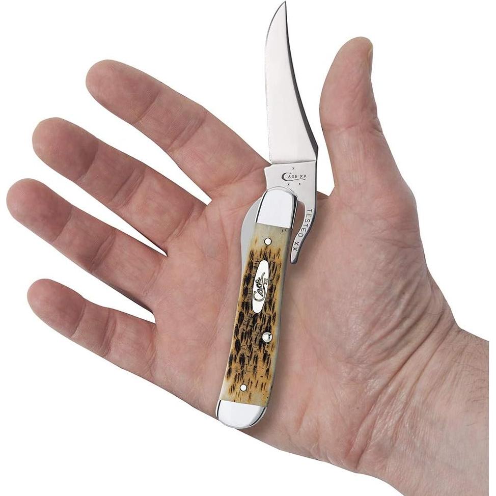 Cuchillo de bolsillo Case 260 Amber Bone Plegable 10.8 cm