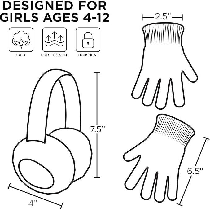 Conjunto de Gorro y Guantes Dreamworks Trolls Poppy Niñas 4-7