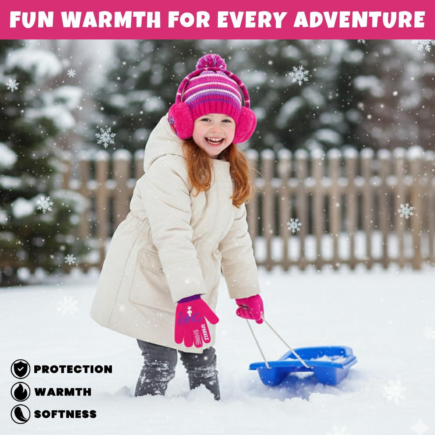 Conjunto de Gorro y Guantes Dreamworks Trolls Poppy Niñas 4-7