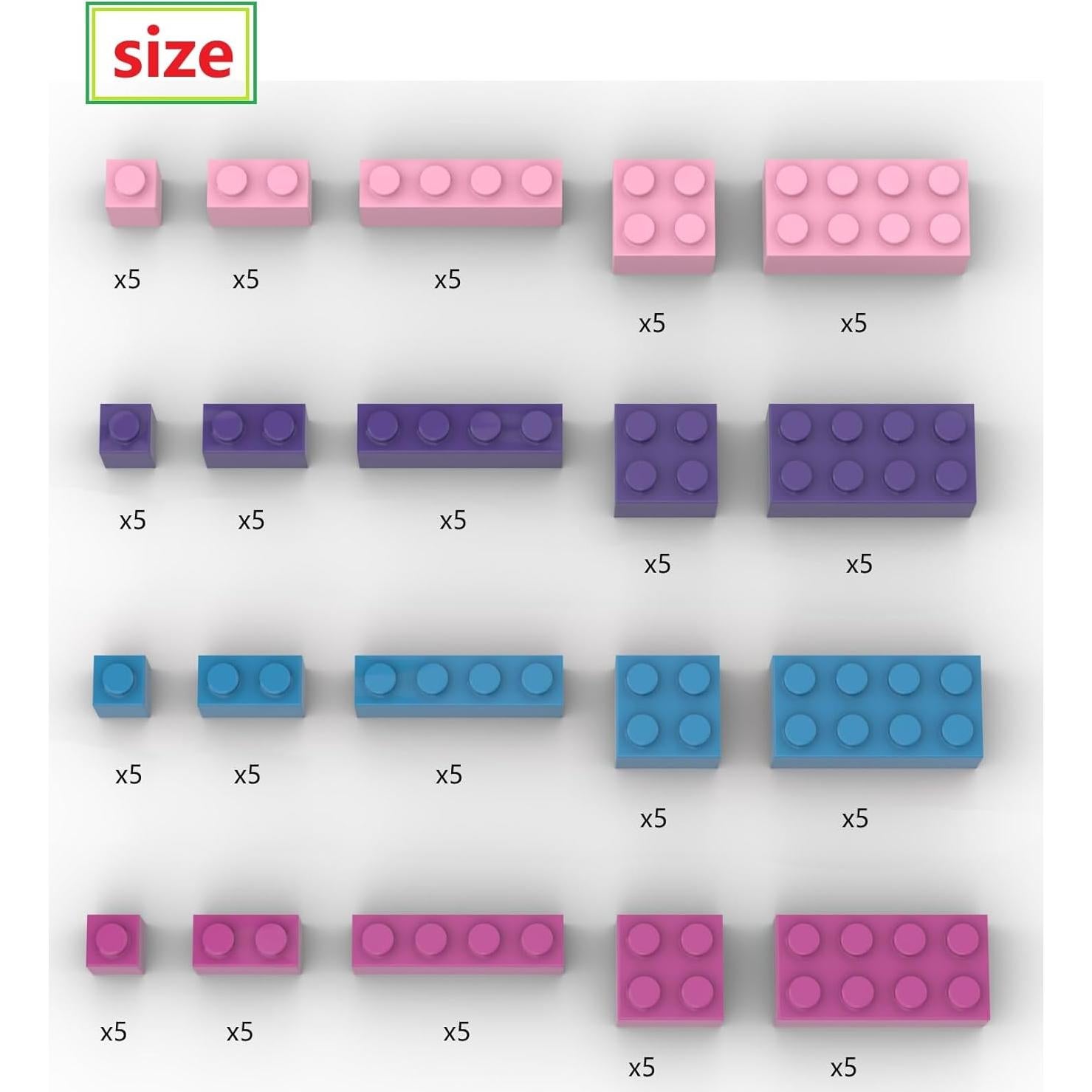 Juego de Ladrillos de Construcción Ajuzolu 100 Piezas Niñas