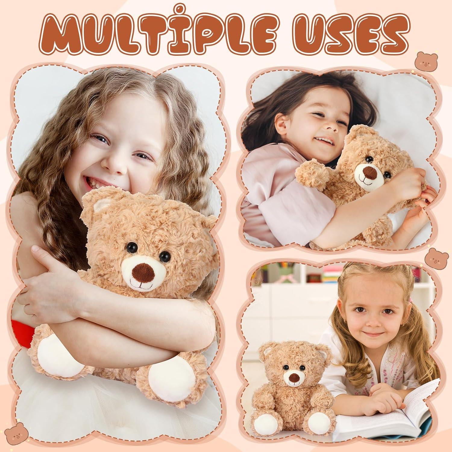 Osos de Peluche Liliful 20cm - 8 Piezas Marrón Claro