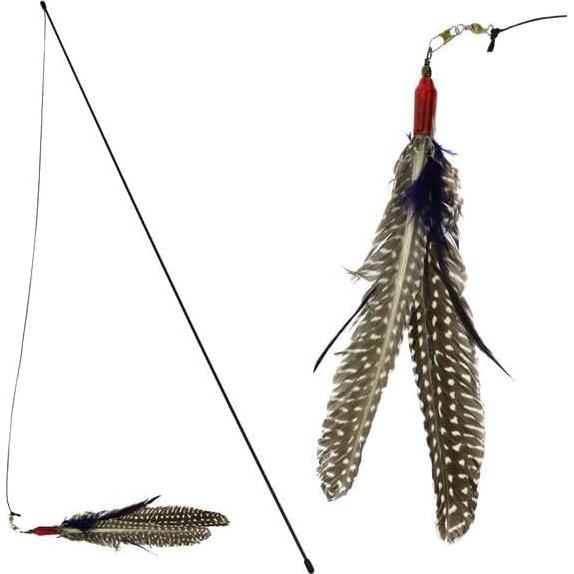 Juguete Interactivo para Gatos GoCat Da Bird con Plumas 91 cm
