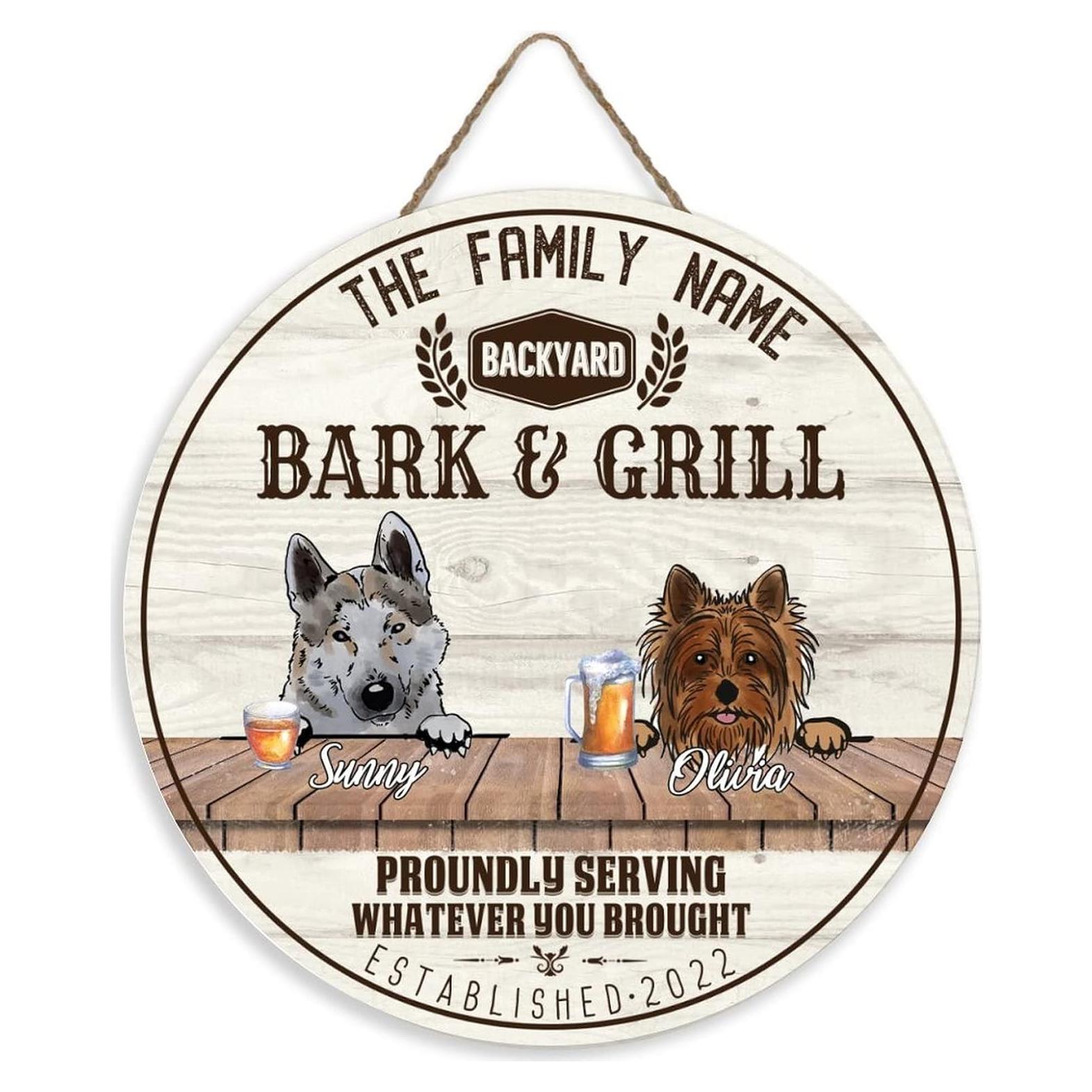 Colgante de Puerta de Madera Personalizado SILYHEART 30.48 cm