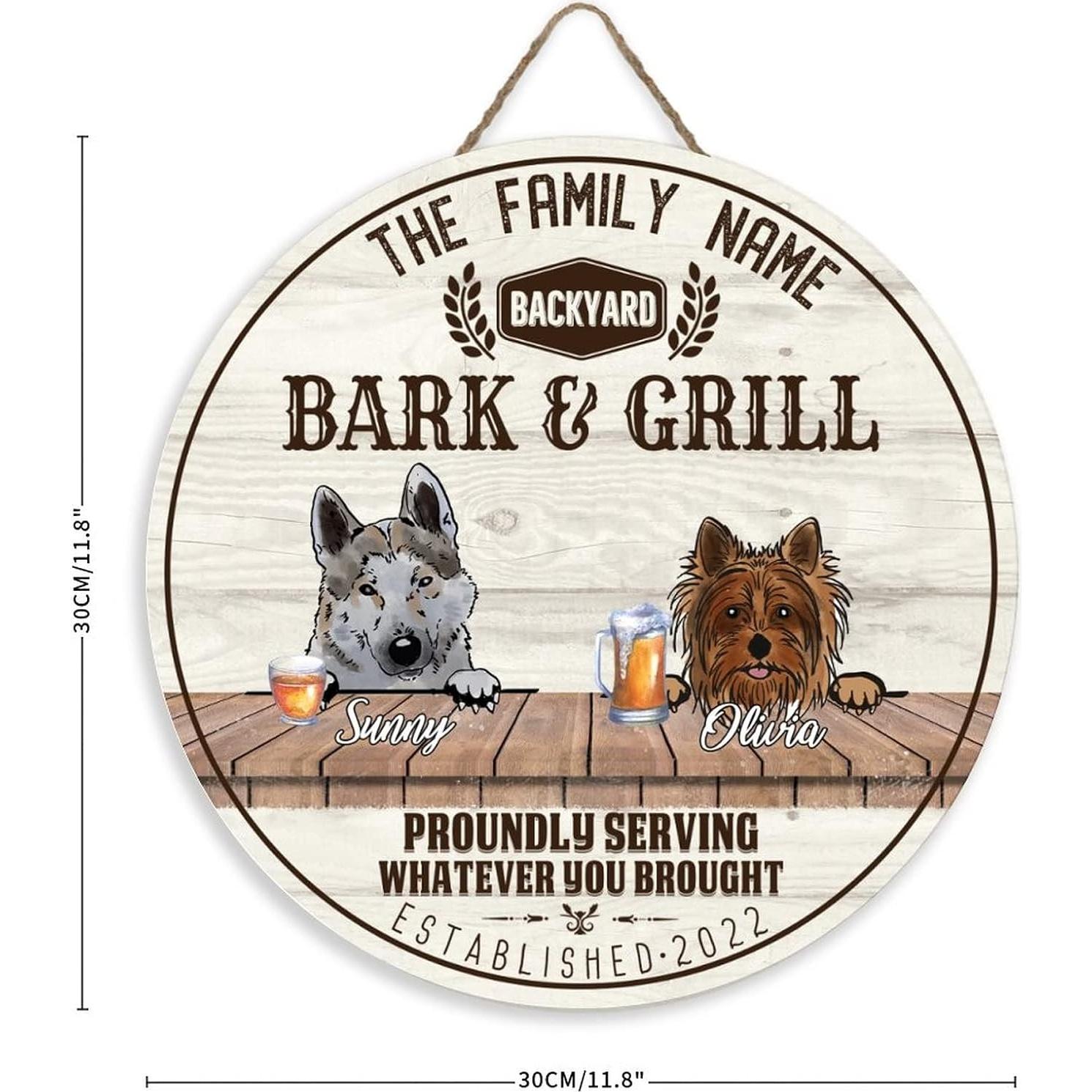 Colgante de Puerta de Madera Personalizado SILYHEART 30.48 cm