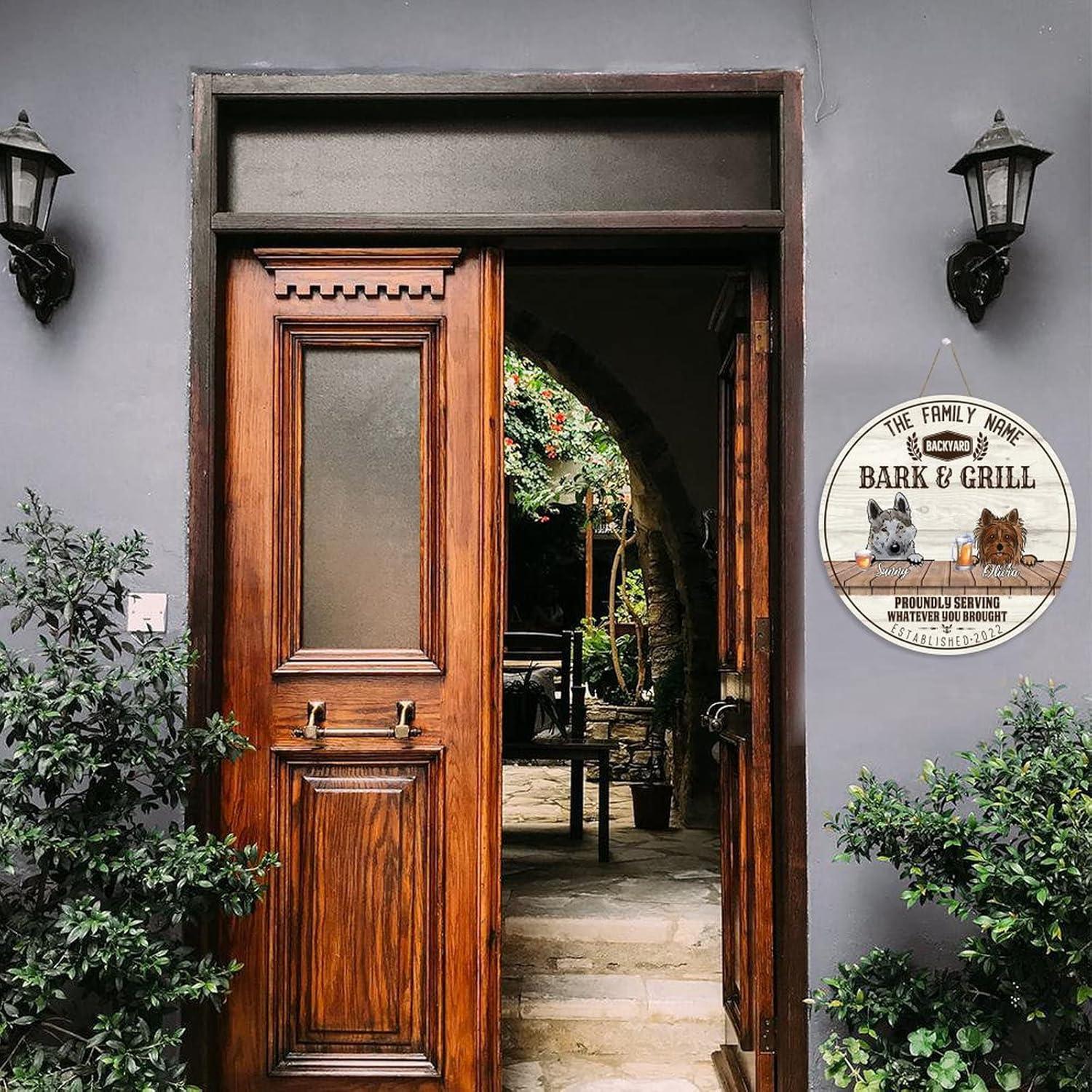 Colgante de Puerta de Madera Personalizado SILYHEART 30.48 cm