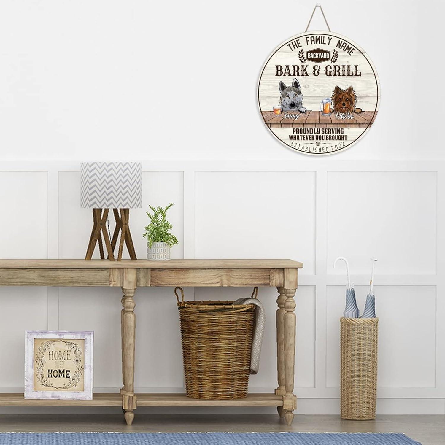 Colgante de Puerta de Madera Personalizado SILYHEART 30.48 cm