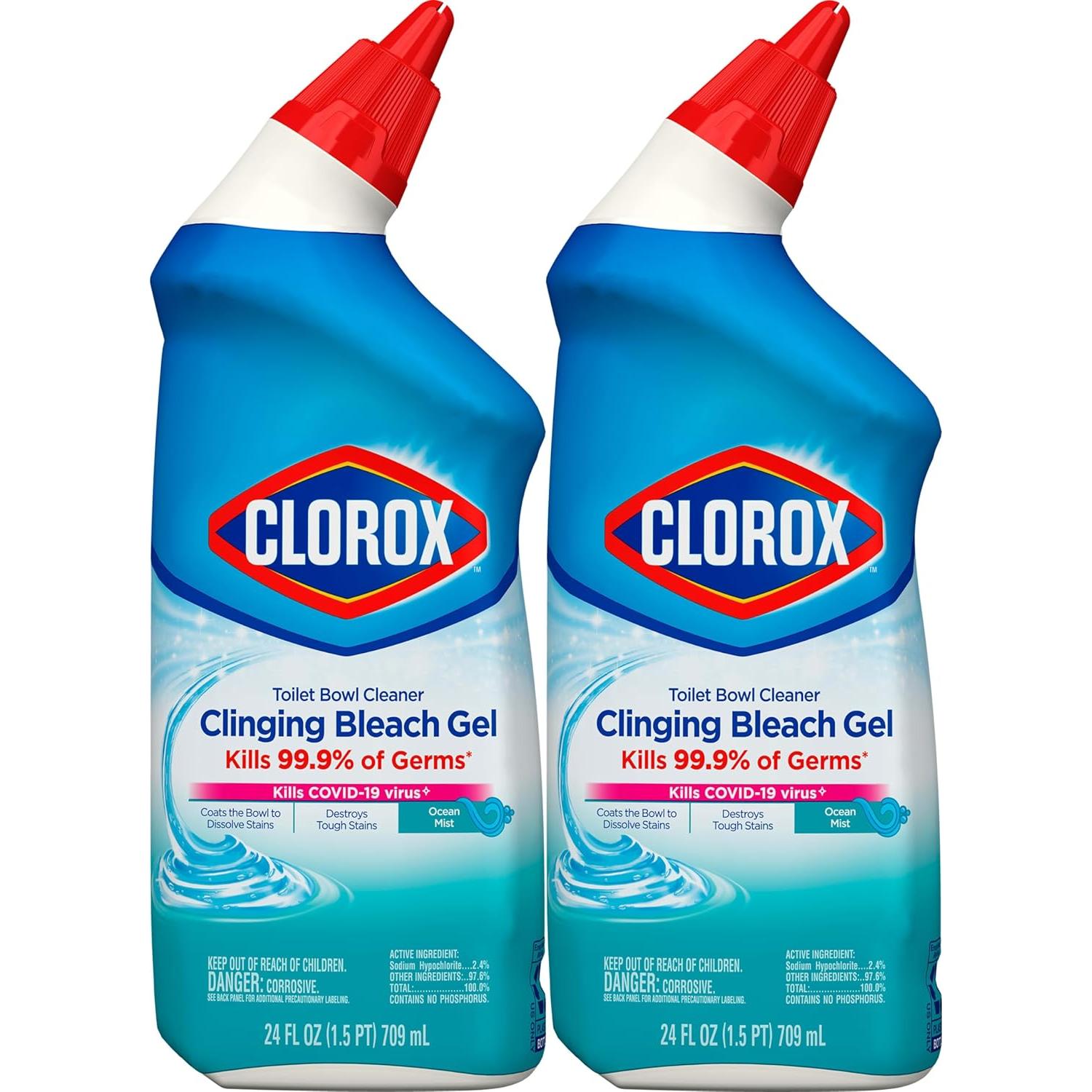 Limpiador de Inodoro Clorox Gel 2 Paquetes 710 ml Brisa Oceánica
