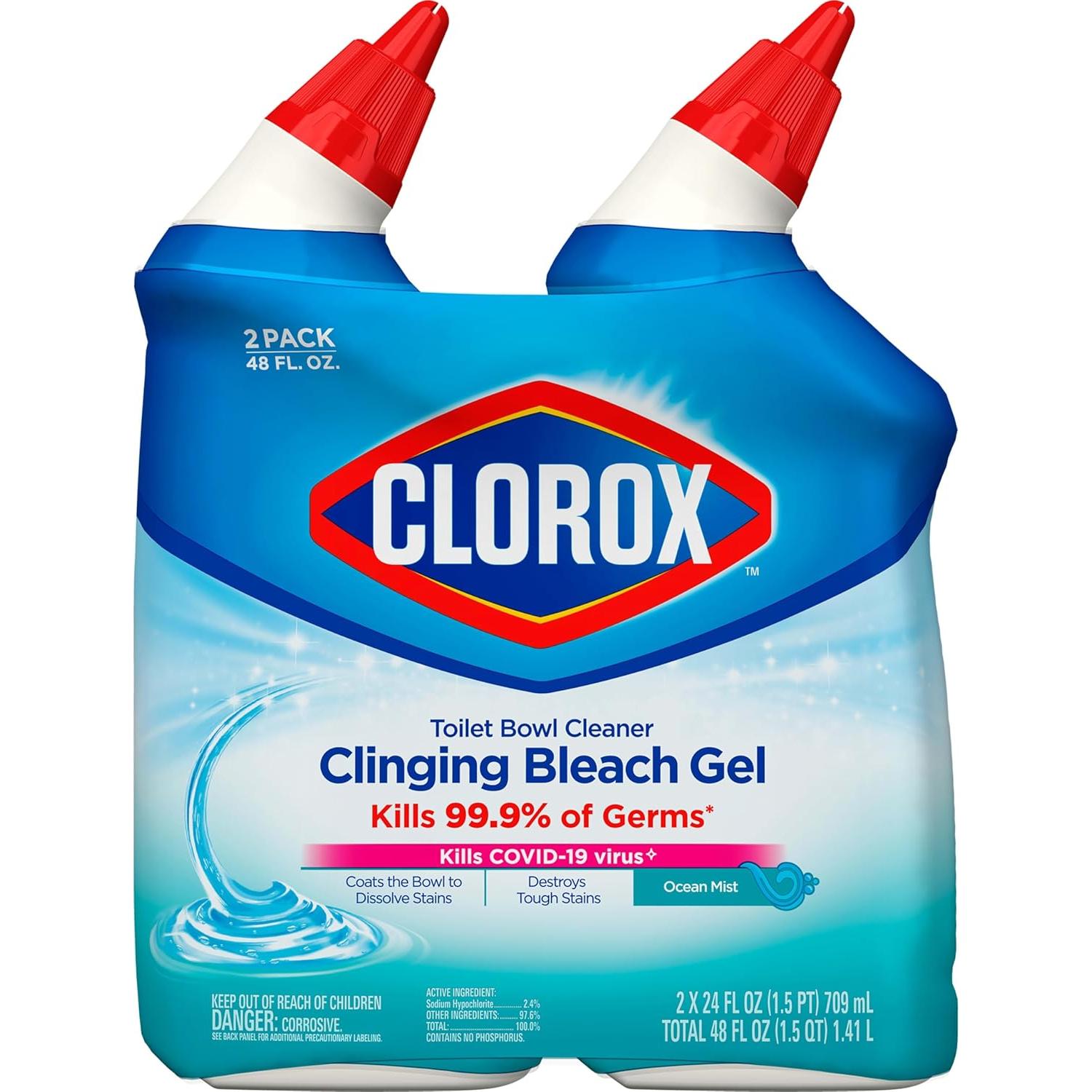 Limpiador de Inodoro Clorox Gel 2 Paquetes 710 ml Brisa Oceánica