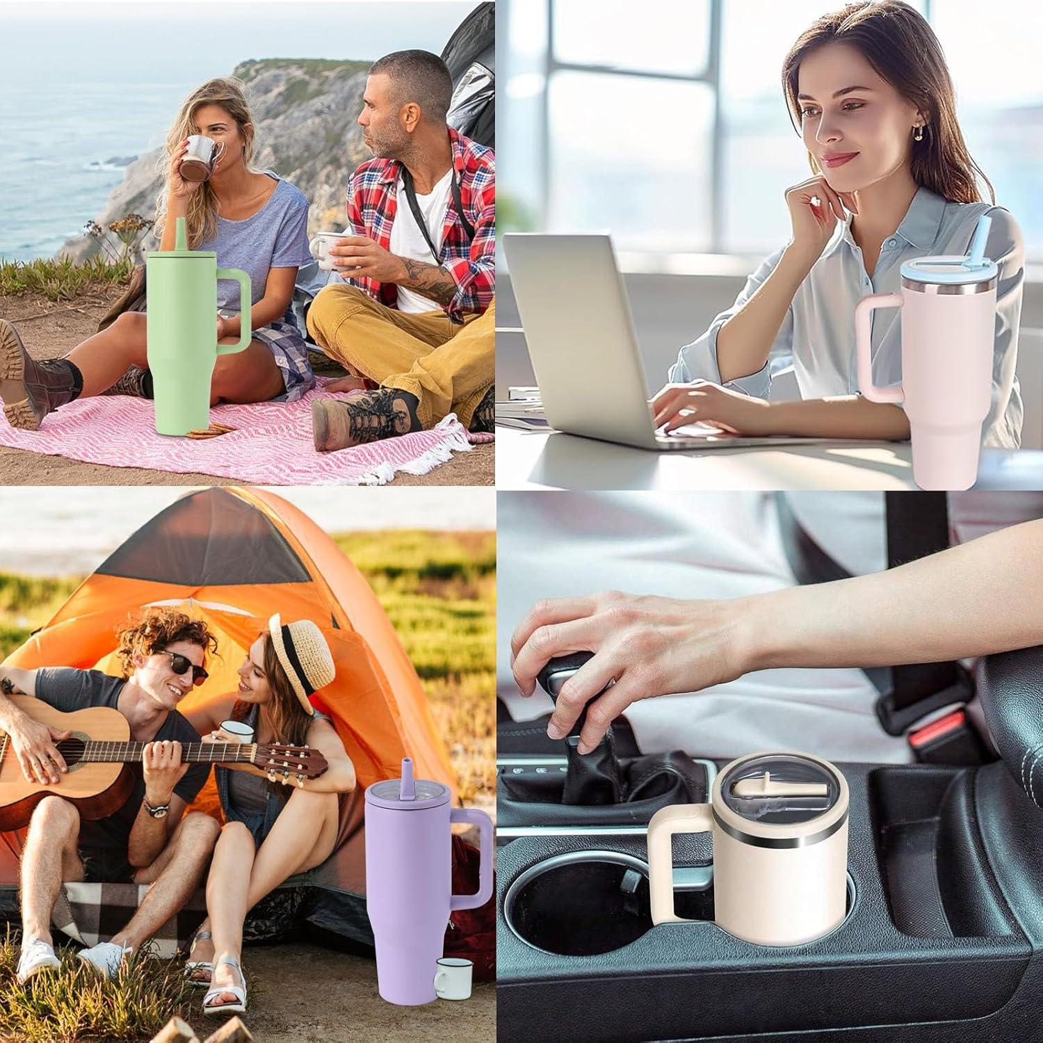 Paquete de 2 tapas de paja Tazanma para vaso 30 oz a prueba de fugas