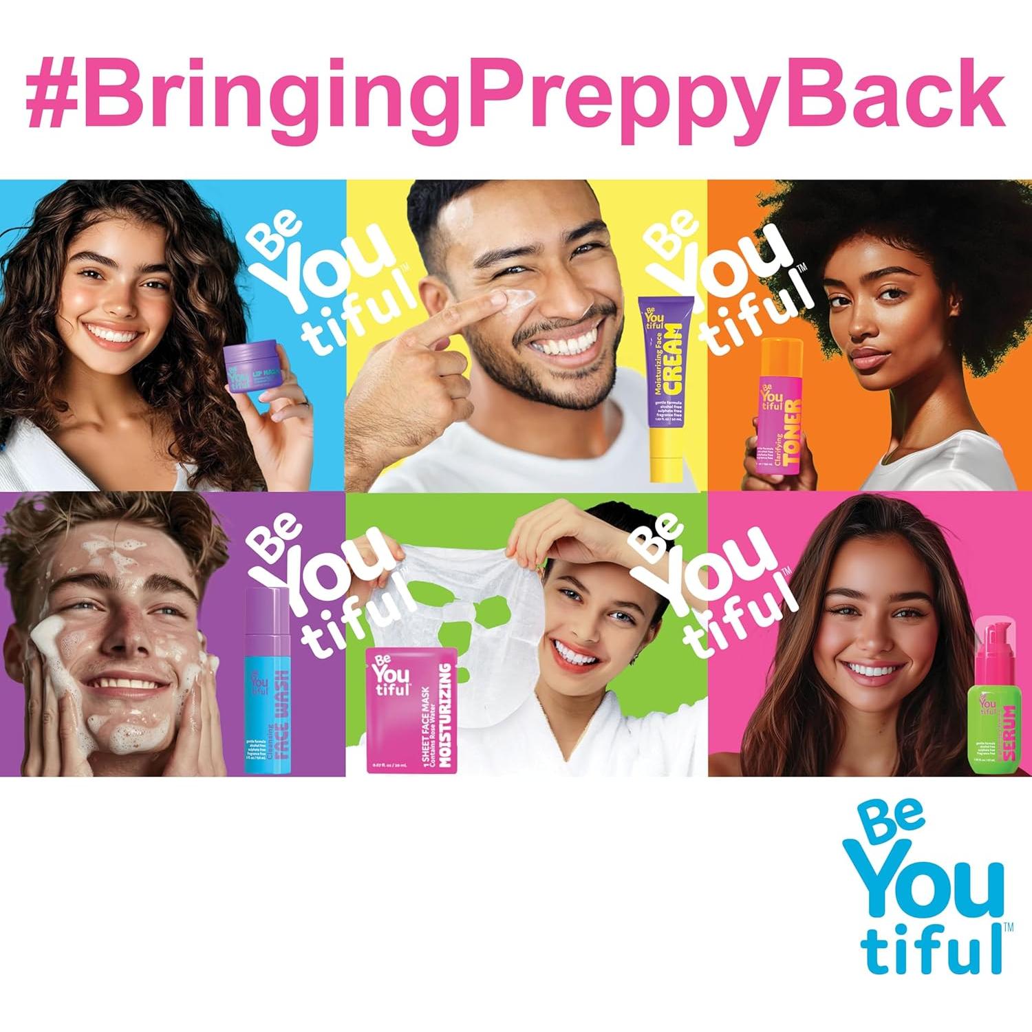 BeYoutiful Hydrating Face Mask Spa Set For Kids and Teens, Skin Care Facial Mask Set for All Skin Types and Ages, Boy and Girls, Box Includes 3 Masks