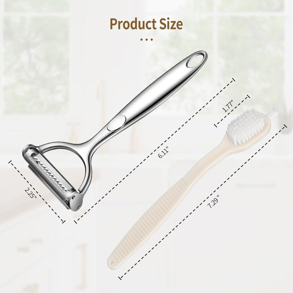 Pelador Julienne 2 en 1 BOMANSI BOMS Acero Aleado Antideslizante