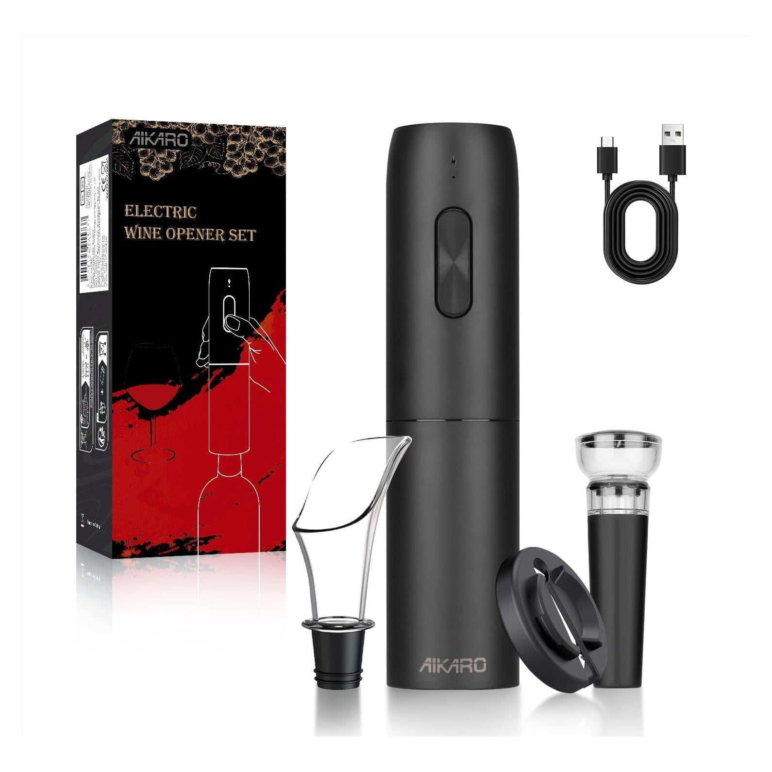 Abridor de Botellas de Vino Eléctrico AIKARO Recargable