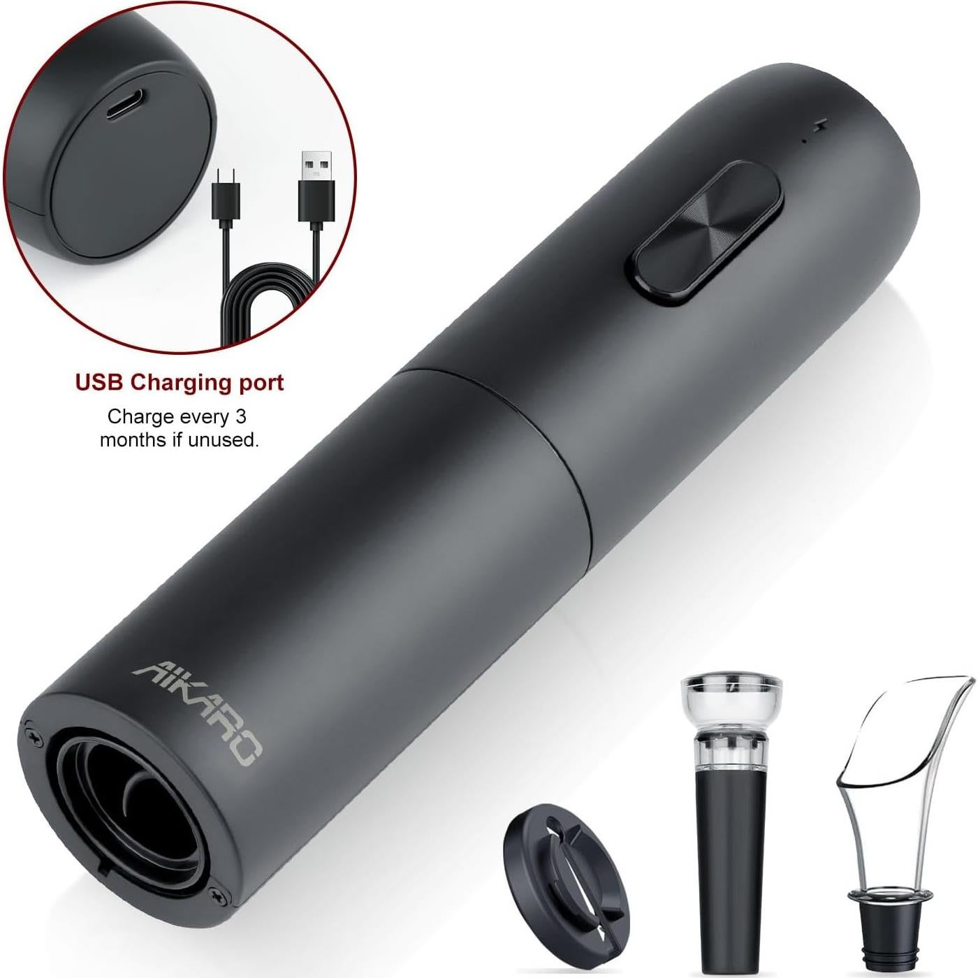 Abridor de Botellas de Vino Eléctrico AIKARO Recargable