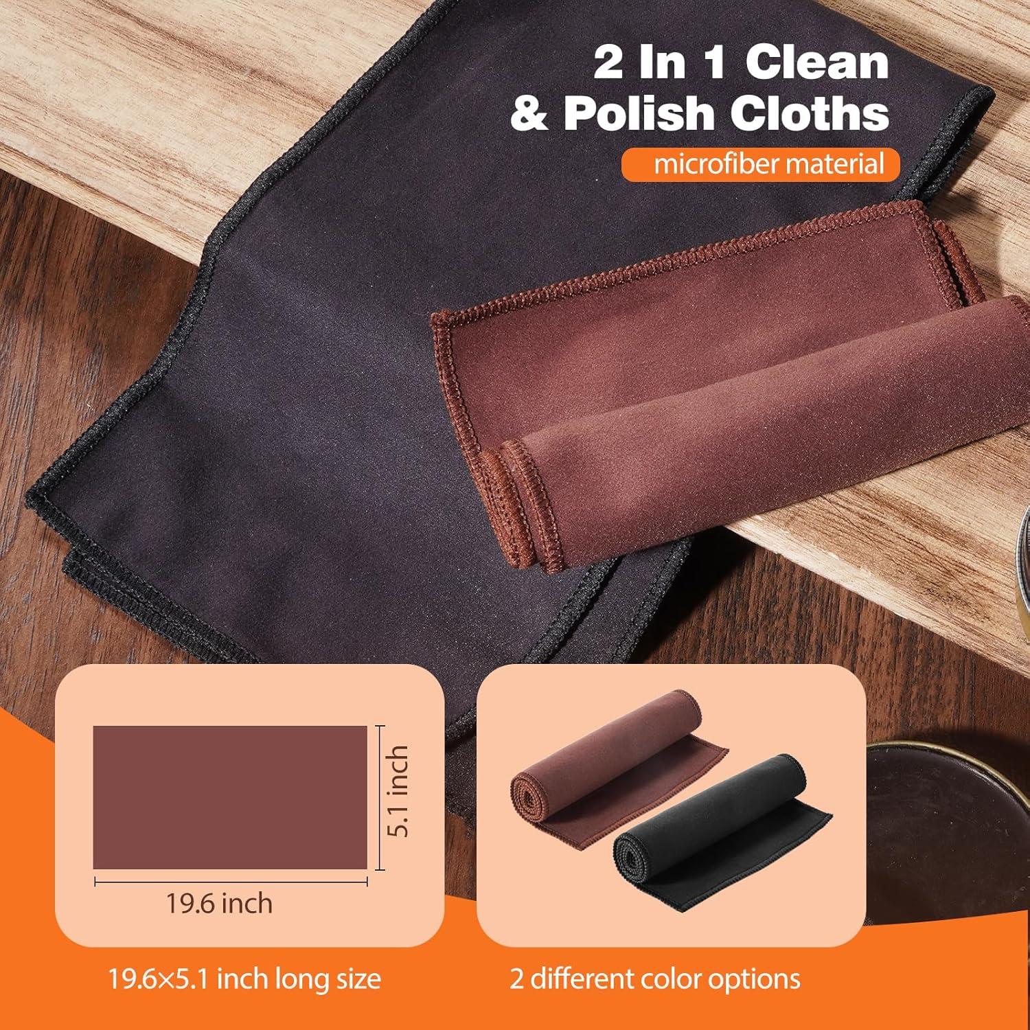Kit de Cuidado para Zapatos Topus - 3 Piezas, Cera Negra y Marrón