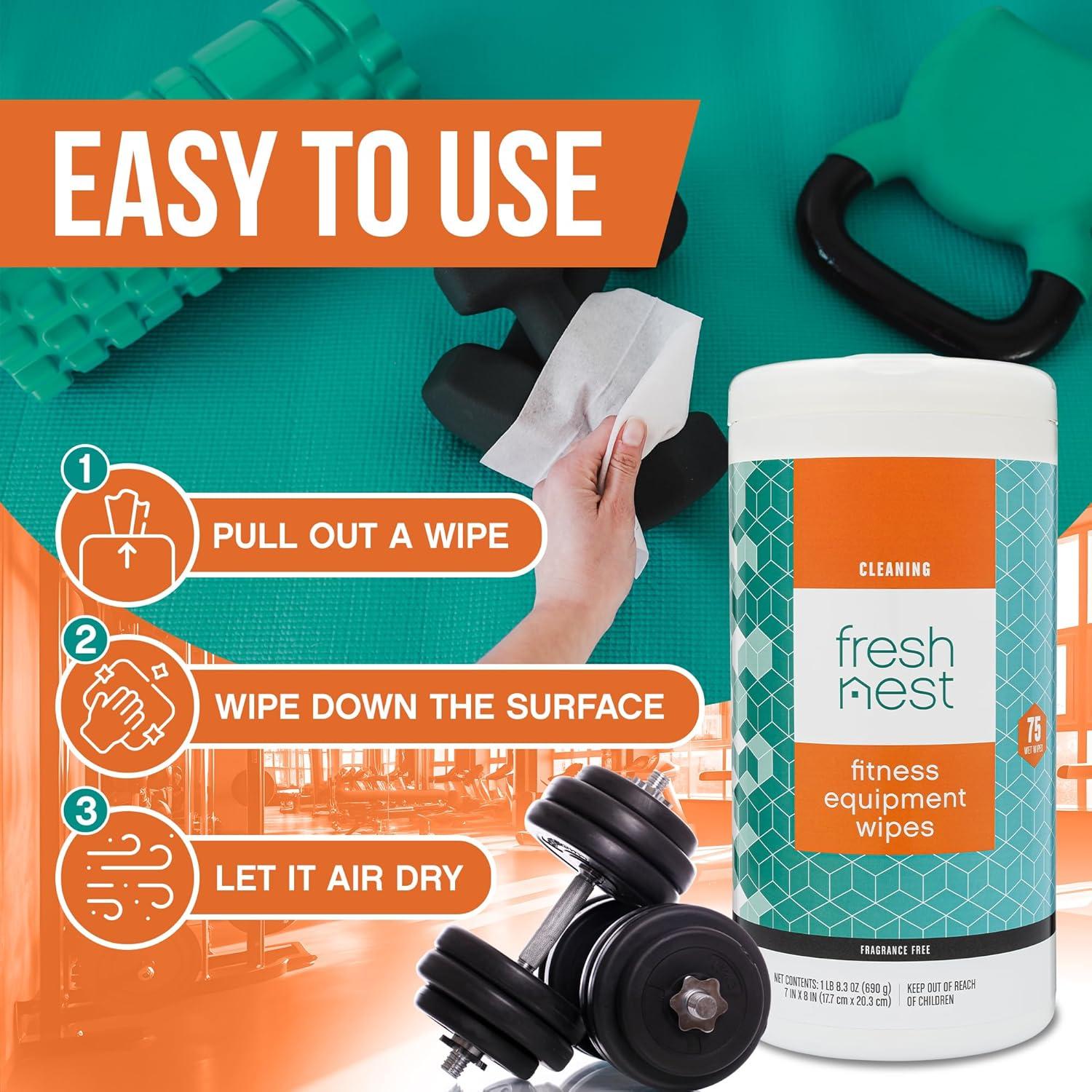 Toallitas de Limpieza para Equipos de Fitness Fresh Nest 75 Unidades