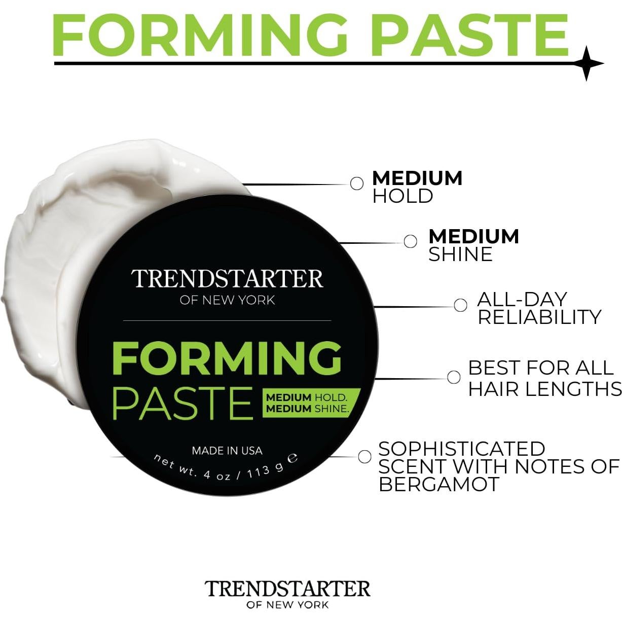 Pasta Modeladora TRENDSTARTER 140 g - Sujeción Media Brillo Medio