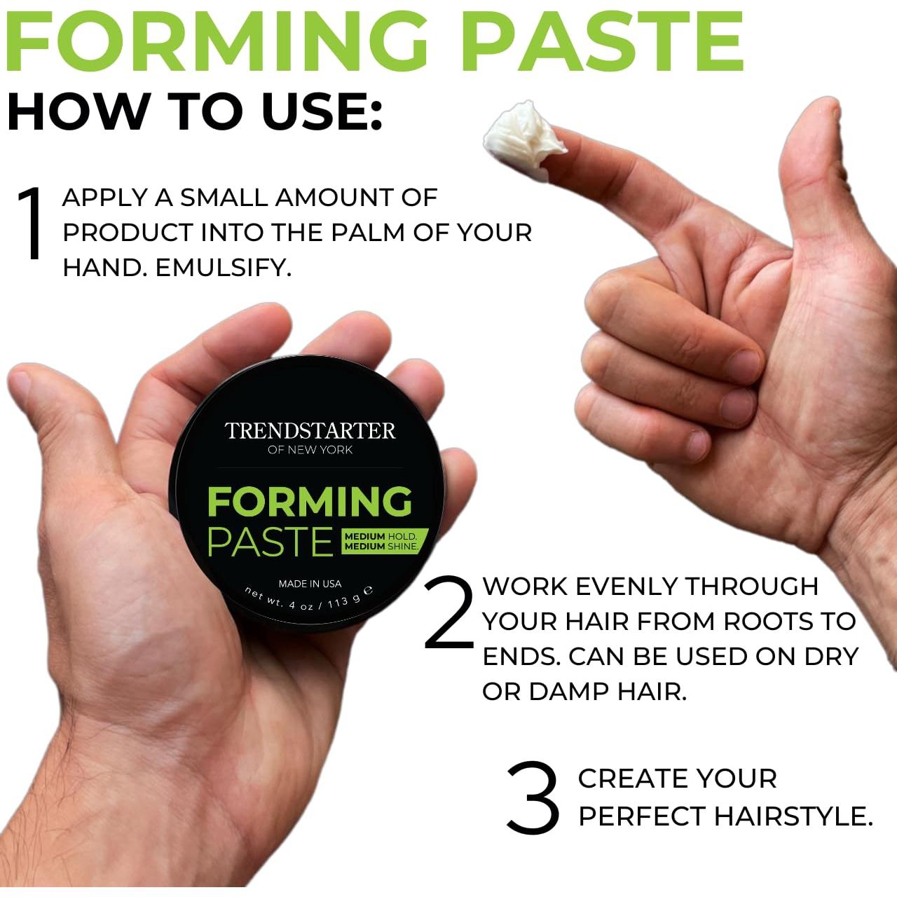 Pasta Modeladora TRENDSTARTER 140 g - Sujeción Media Brillo Medio