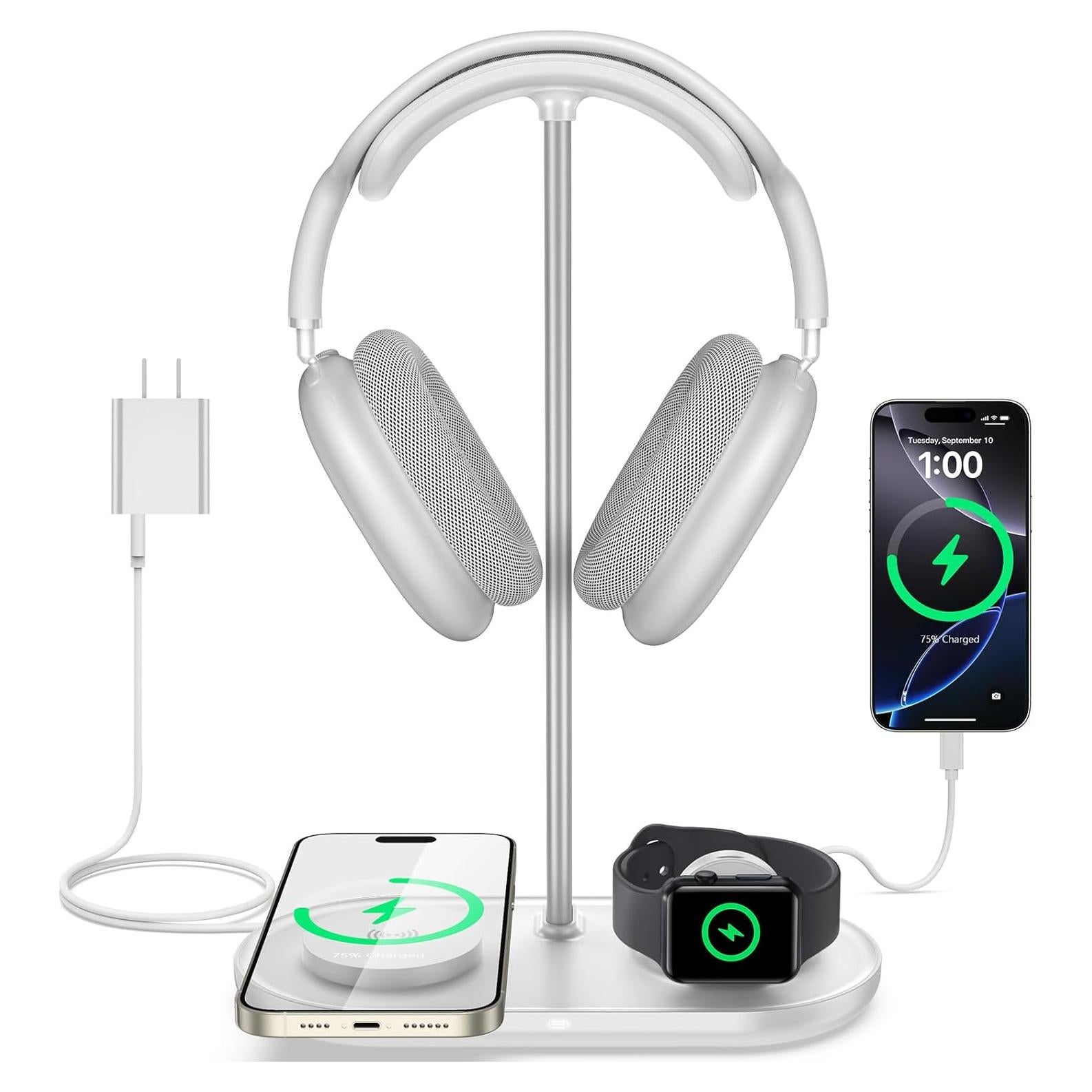 Soporte para Auriculares 5 en 1 TopMade con Carga Inalámbrica