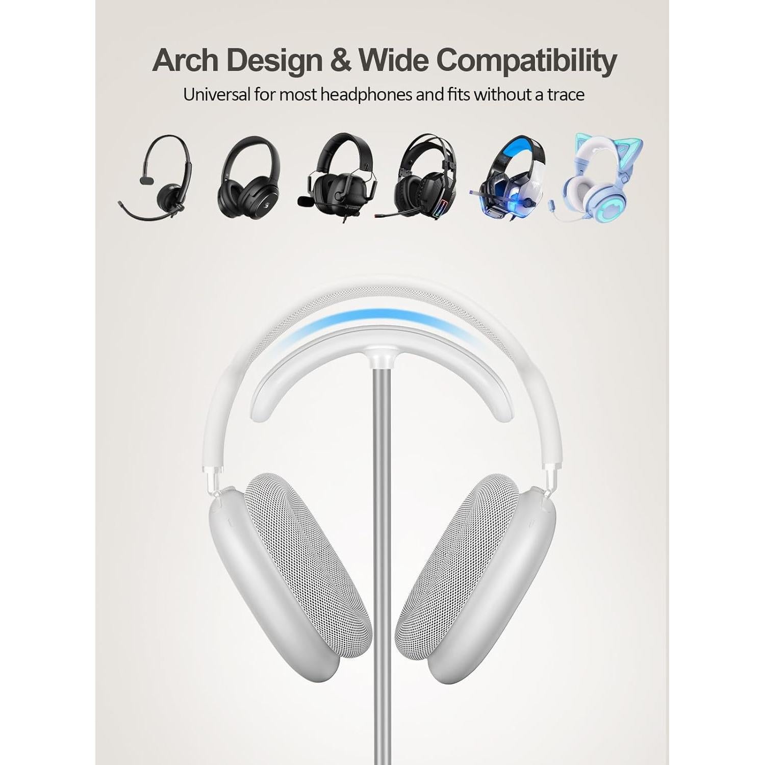Soporte para Auriculares 5 en 1 TopMade con Carga Inalámbrica