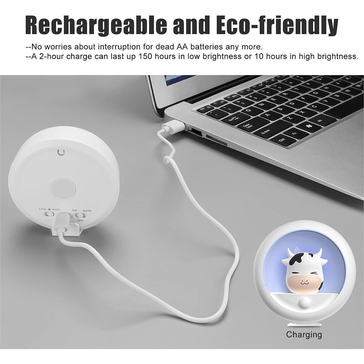 Luz Nocturna AIMILAR con Sensor de Movimiento Recargable