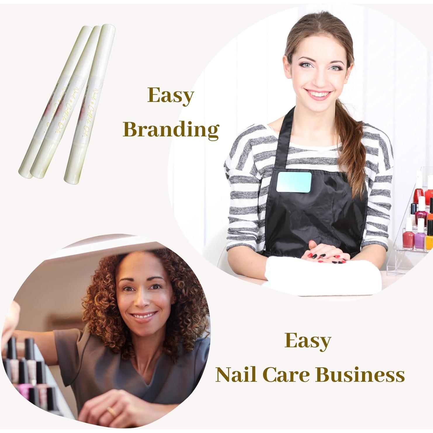 Etiquetas para bolígrafo de aceite de cutícula Mocomfor 100pcs