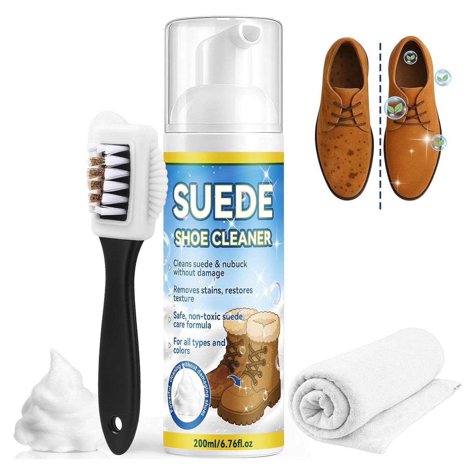 Kit Limpiador de Zapatos Suede AstraVox 200ml con Cepillo y Toalla