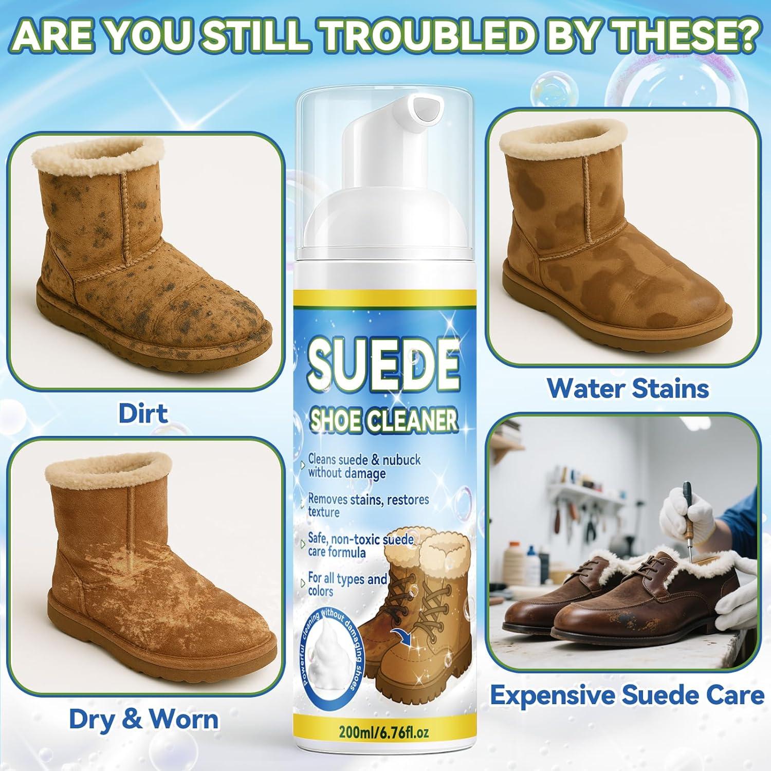 Kit Limpiador de Zapatos Suede AstraVox 200ml con Cepillo y Toalla