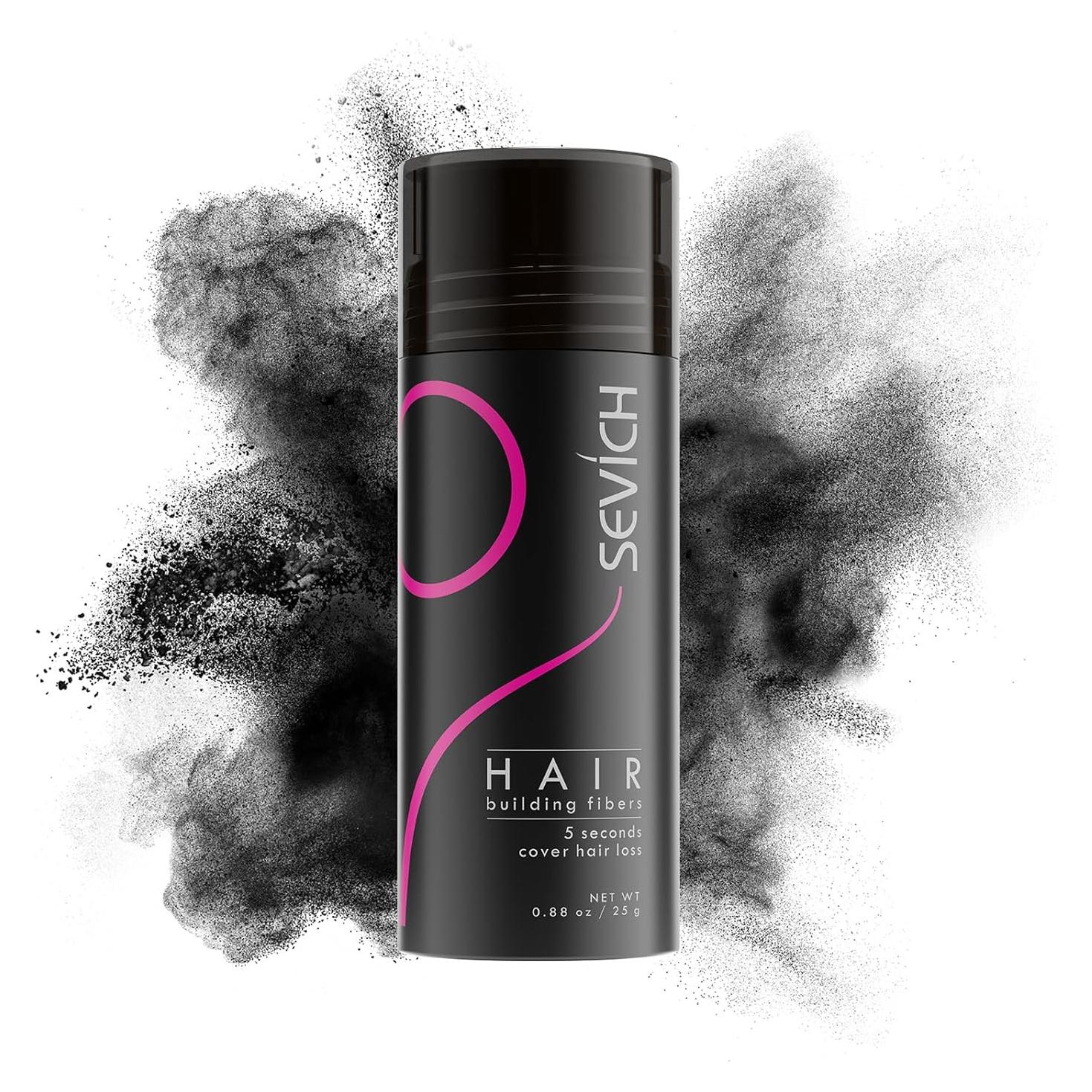 Fibras para Cabello SEVICH 25g Negro - Aumenta Volumen