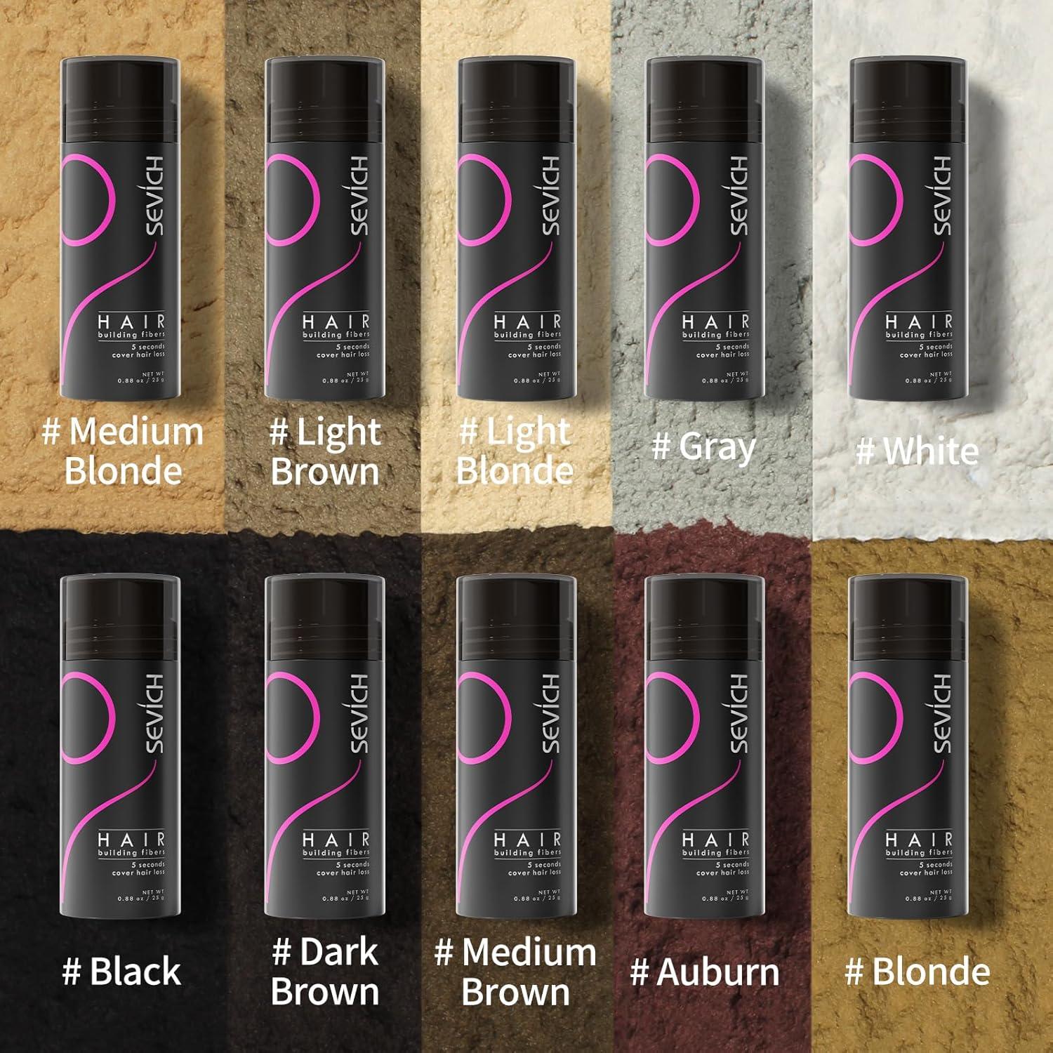 Fibras para Cabello SEVICH 25g Negro - Aumenta Volumen