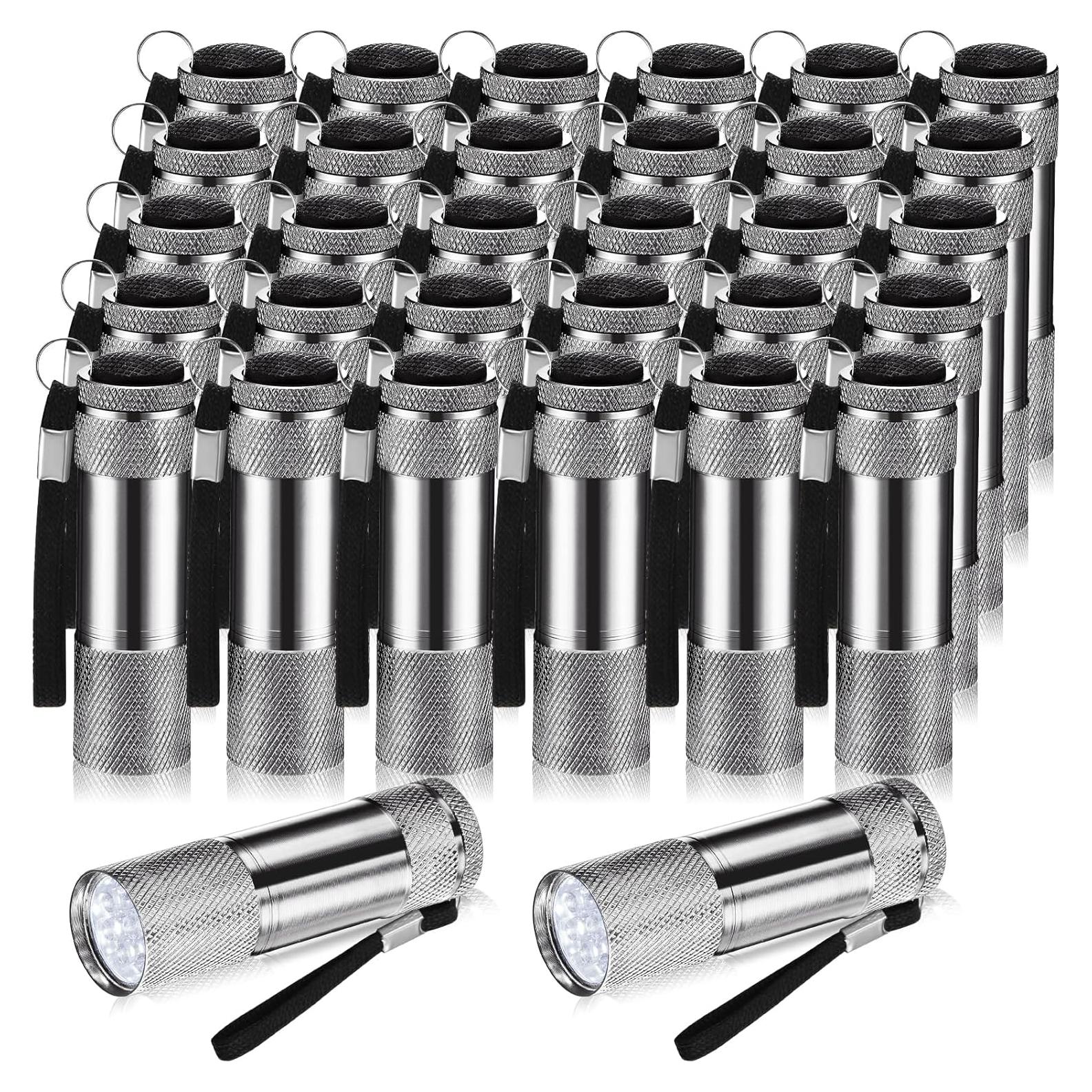 Linternas LED Mini VIHOSE 32 Pcs Aluminio Gris Portátiles