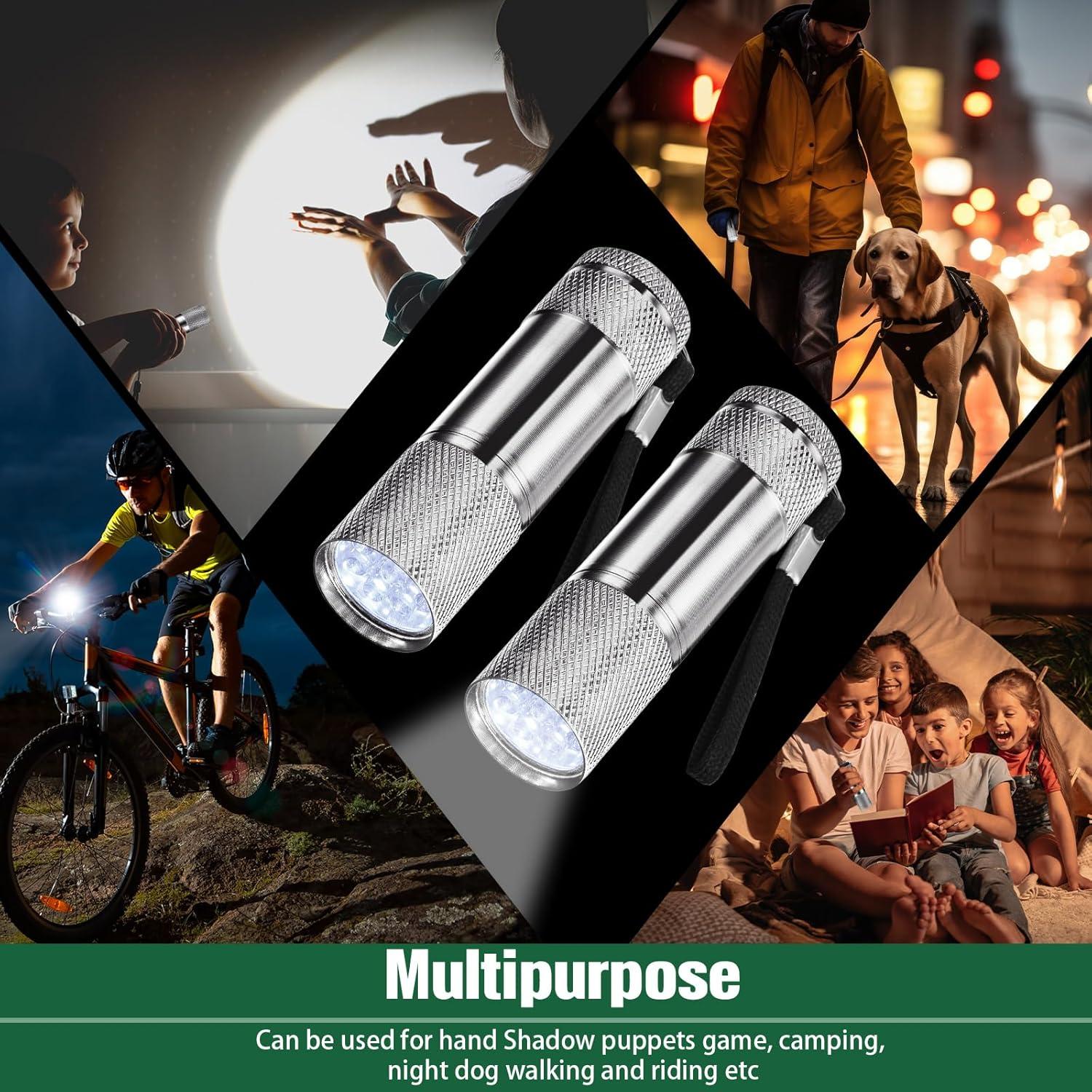 Linternas LED Mini VIHOSE 32 Pcs Aluminio Gris Portátiles