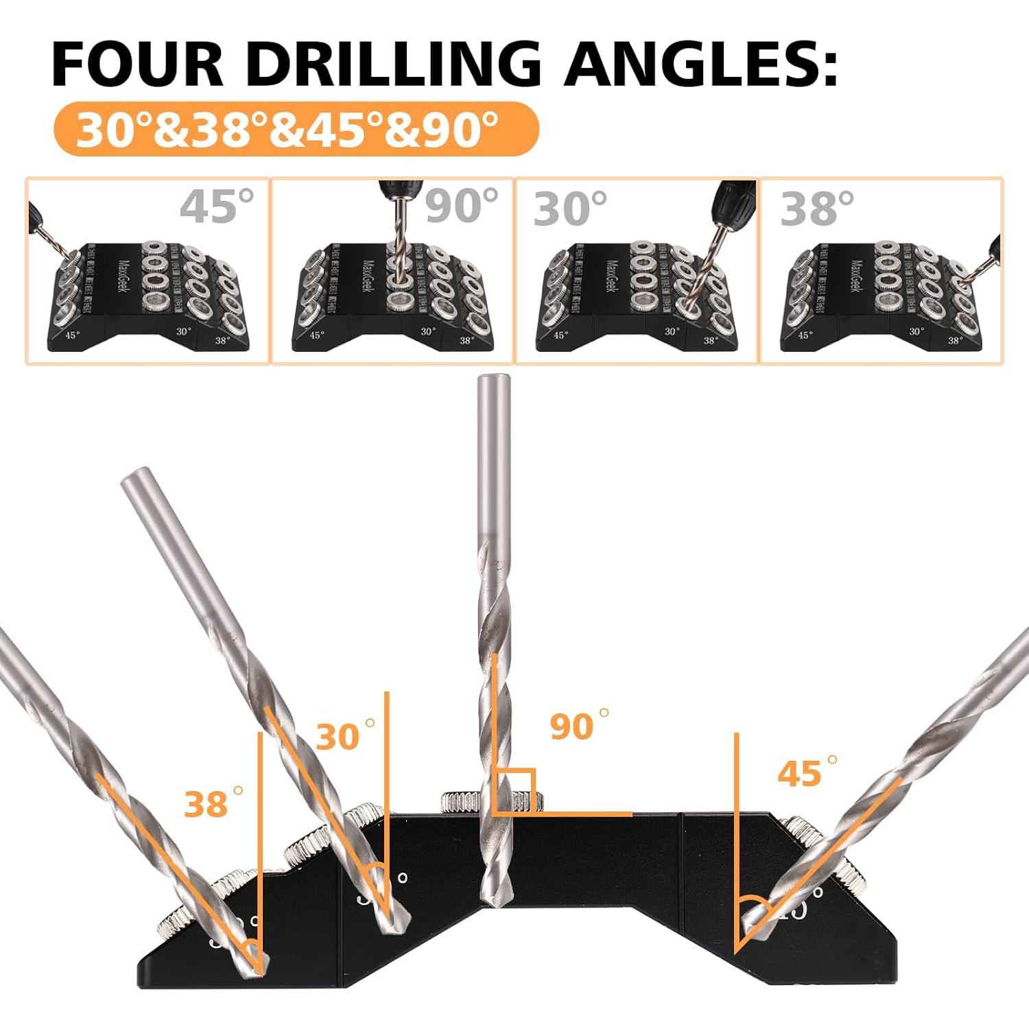 Guía de Taladro Portátil MaxxGeek para Agujeros en Ángulo
