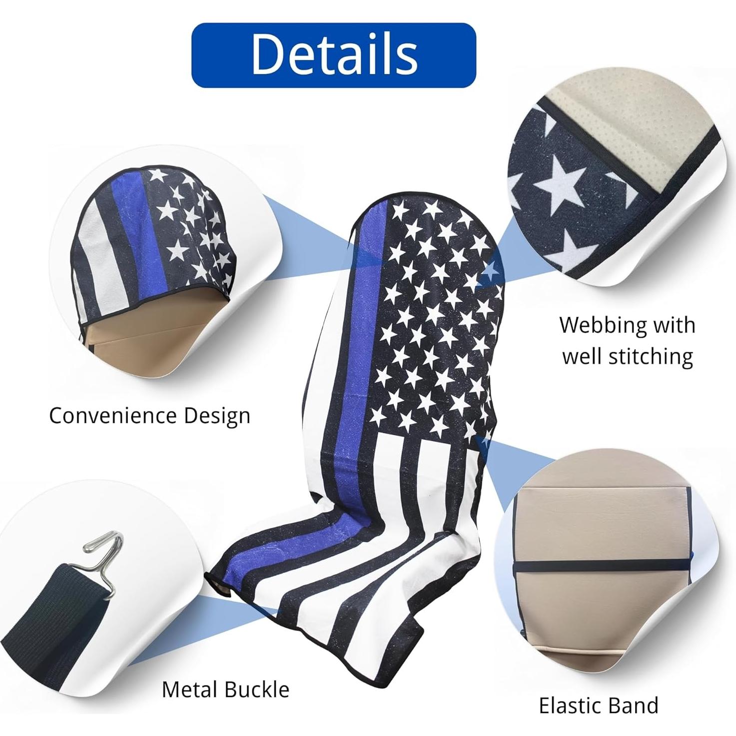 Funda de Asiento de Coche Hirritale Negra Impermeable 1PC