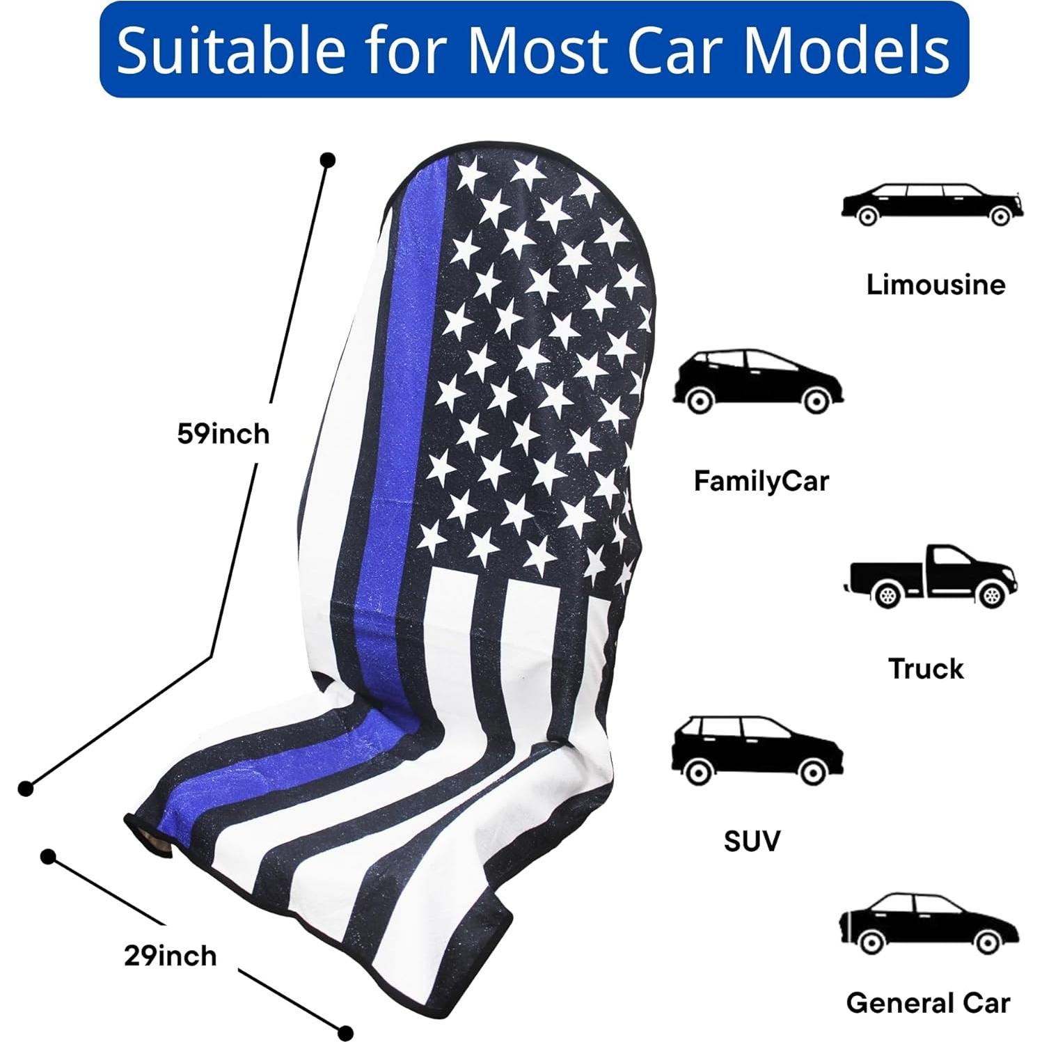 Funda de Asiento de Coche Hirritale Negra Impermeable 1PC