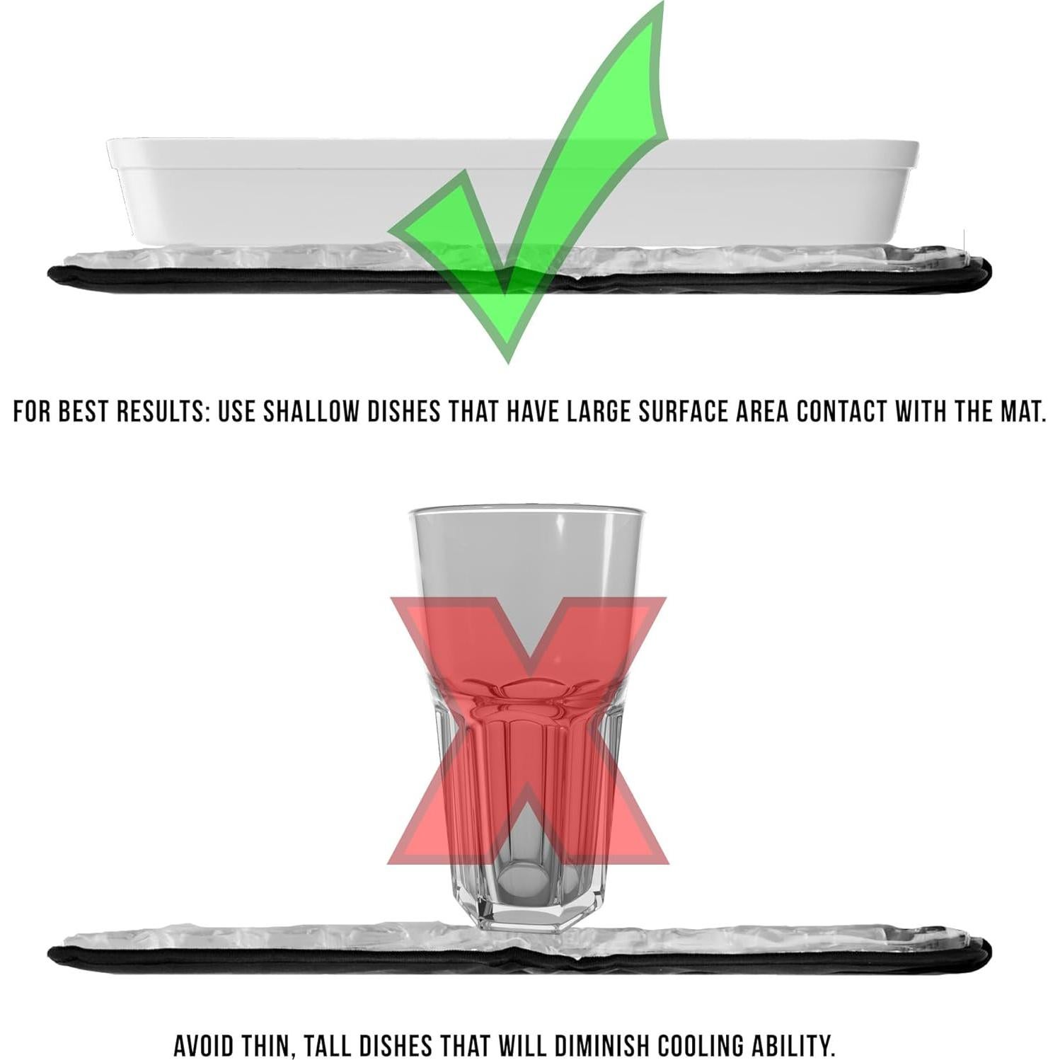 FlexiFreeze Party Mat Chiller - Enfriador de Buffet Negro 48.3x38.1cm