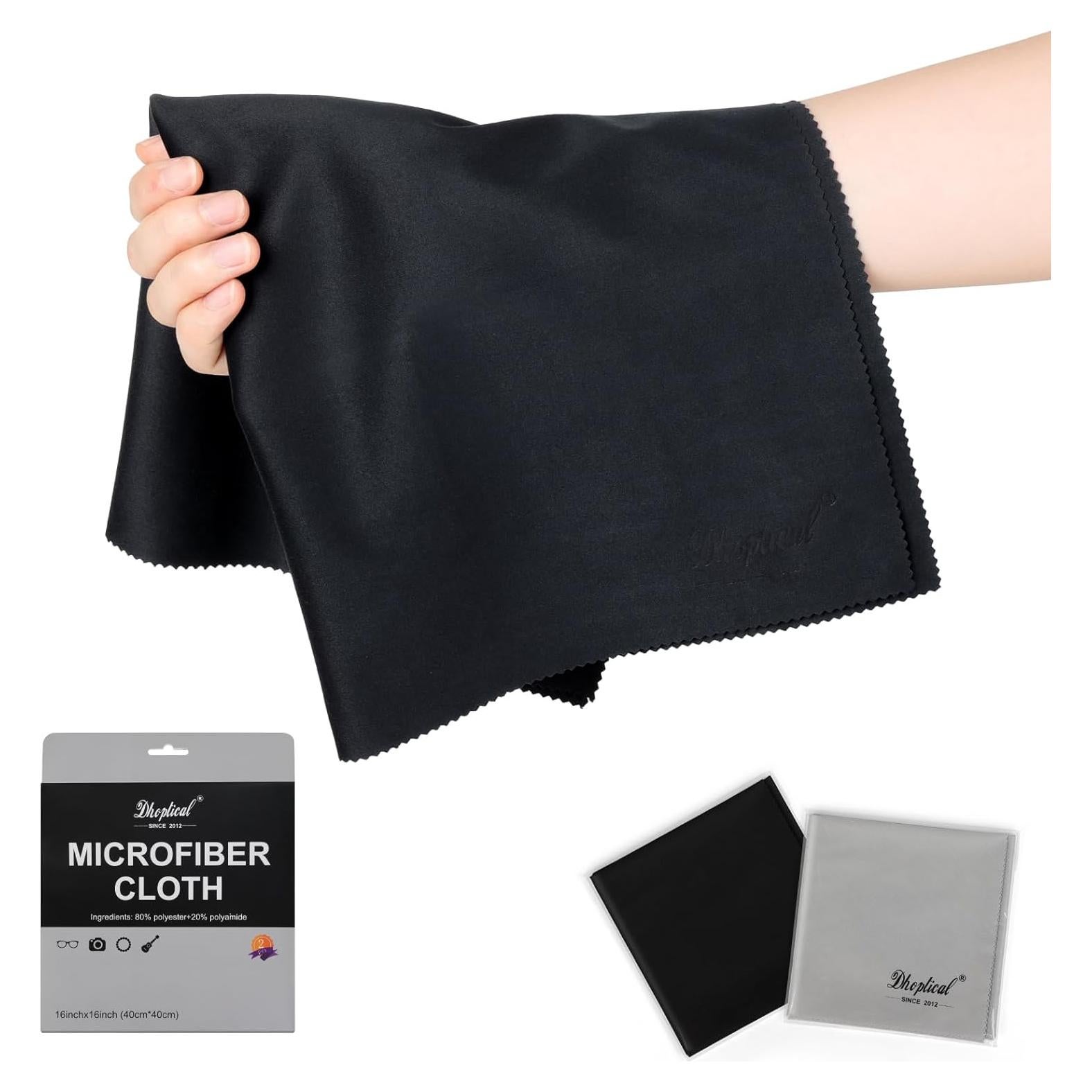 Paño de Microfibra Extra Grande 40x40cm Dhoptical - 2 Pcs