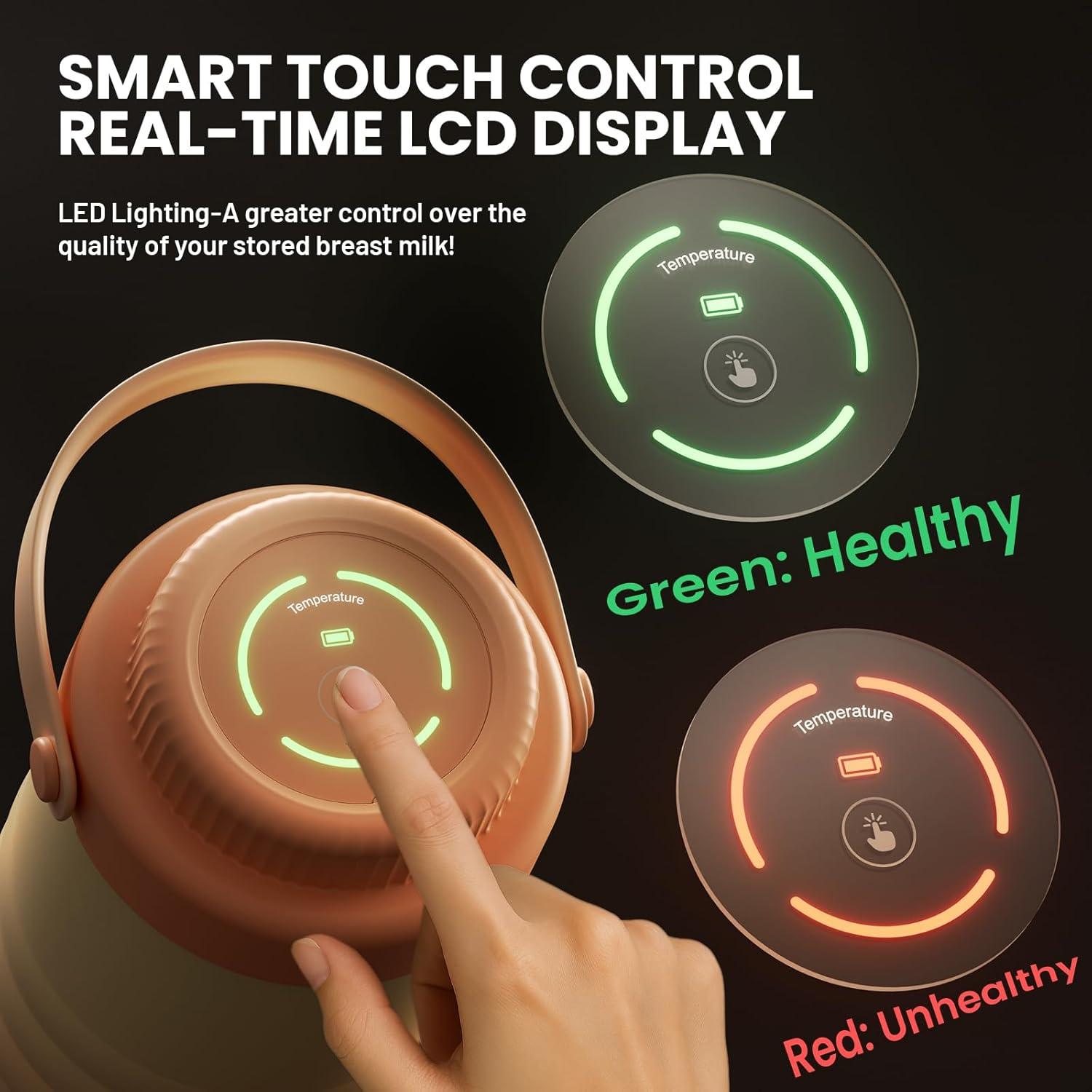 Enfriador de Leche Materna Portátil LUCKBEE 24H 0.47L Rosa