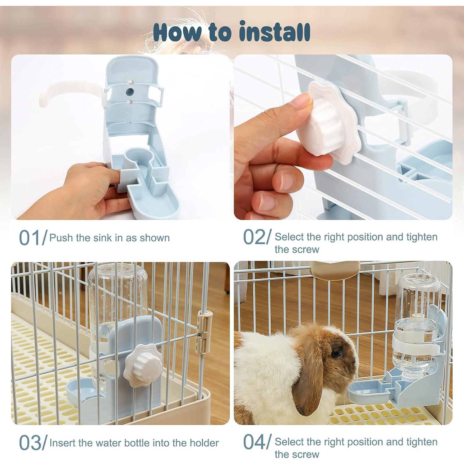 Botella de Agua Rypet 500ml para Conejos y Mascotas Pequeñas